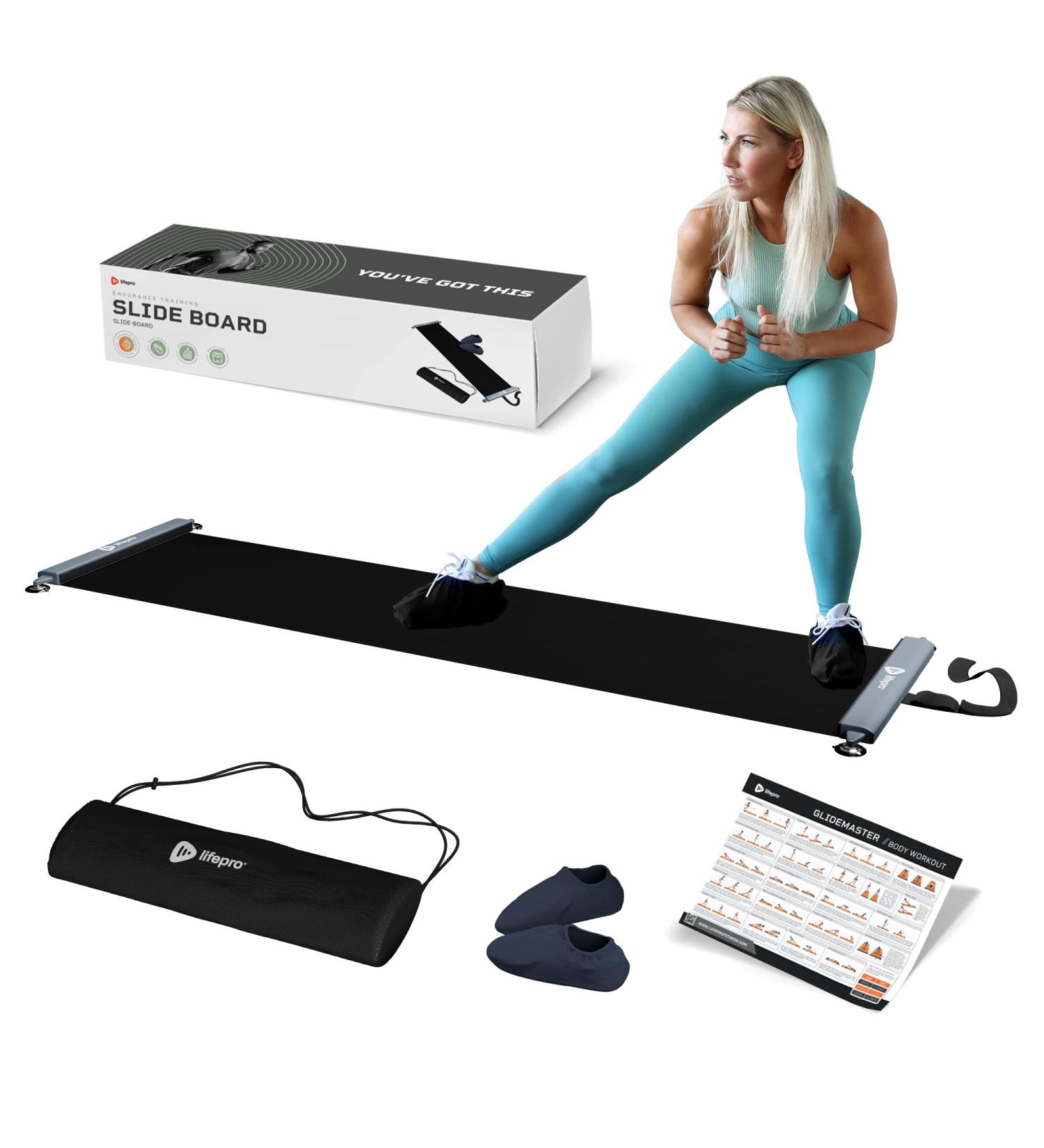 LifePro Exercise Slide Board - Extra-Slick Mat for Endurance & Strength Building - Buy Online on GoSupps.com