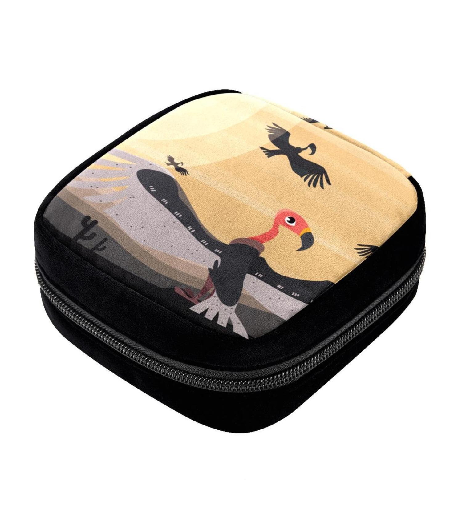 GIAPB Period Bag Sanitary Napkin Storage Holder - Animal Buzzard Bird Design - Buy Online on GoSupps.com