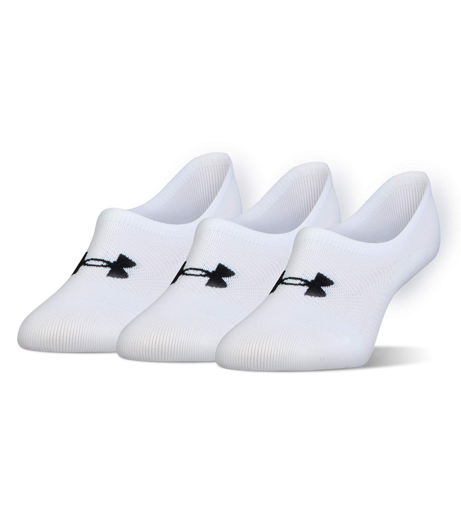Under Armour Women's Breathe Lite Ultra Low Socks - White, 3 Pack (Medium) - Buy Online on GoSupps.com