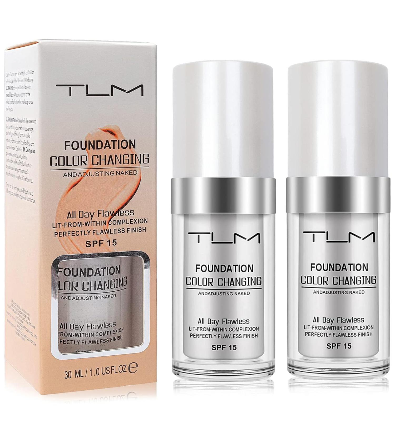 DongEr 2 Pack Color Changing Foundation Flawless White Makeup Long Lasting Waterproof SPF 15 for Face - Buy Online on GoSupps.com