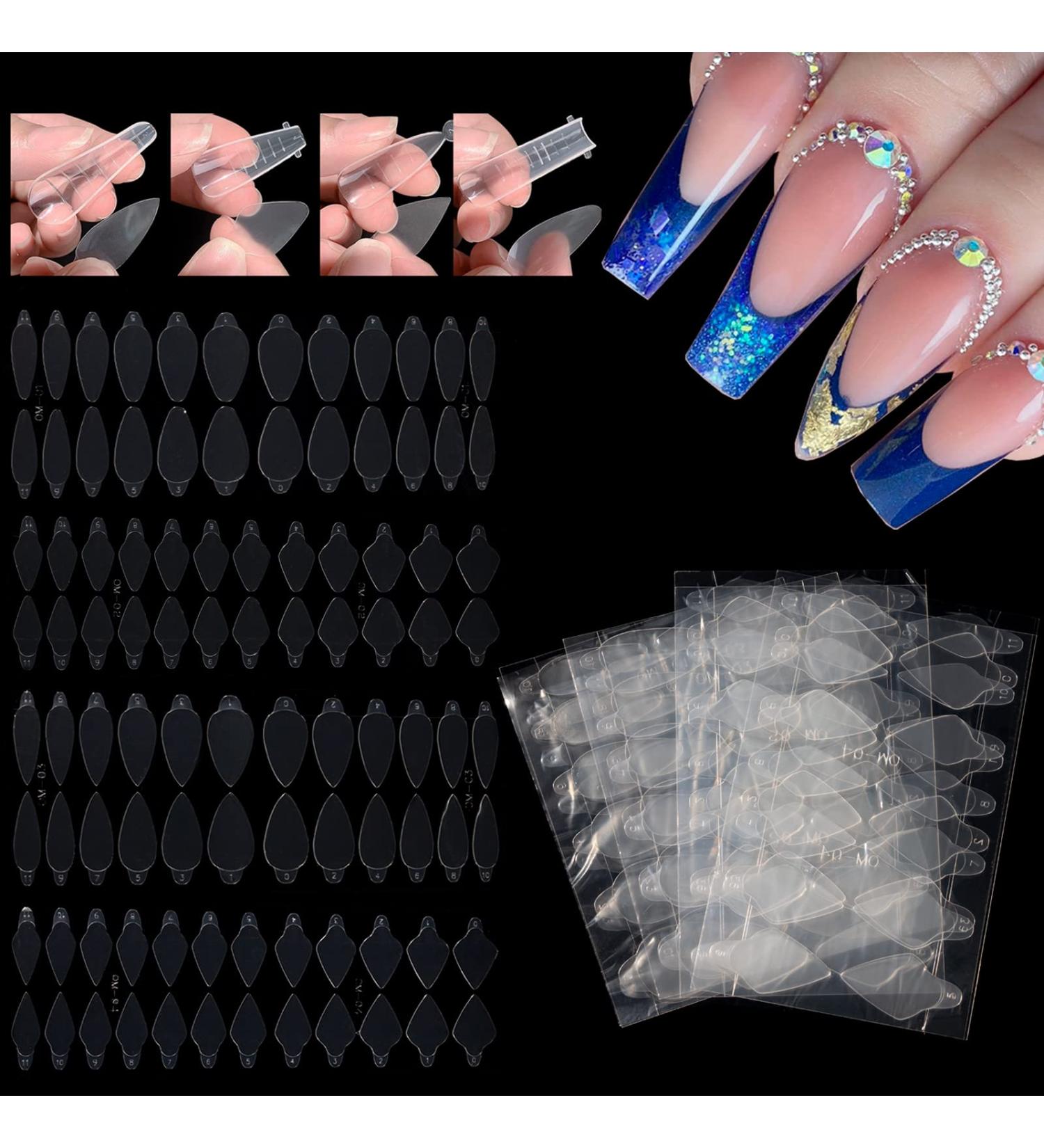 LOVCARRIE 96 PCS Dual Forms French Silicone Mold for Nails - Nail Sticker and Line Guide Tape for Poly Gel Extensions - Buy Online on GoSupps.com