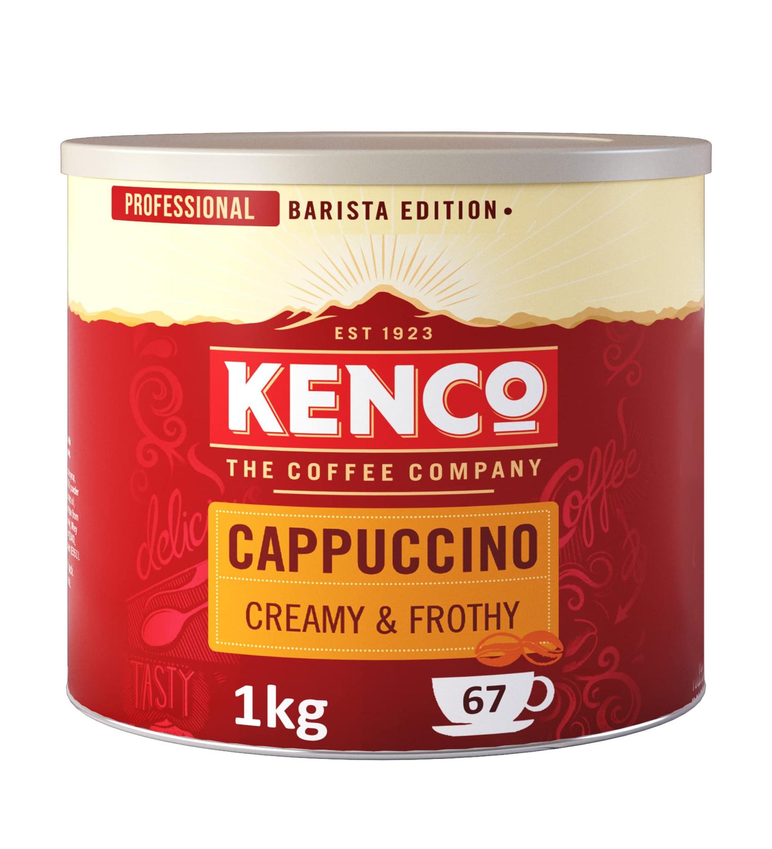 Kenco Cappuccino Instant Coffee Tin 1 kg 6 x 1 kg Cappuccino 1 kg (Pack of 1) - Buy Online on GoSupps.com