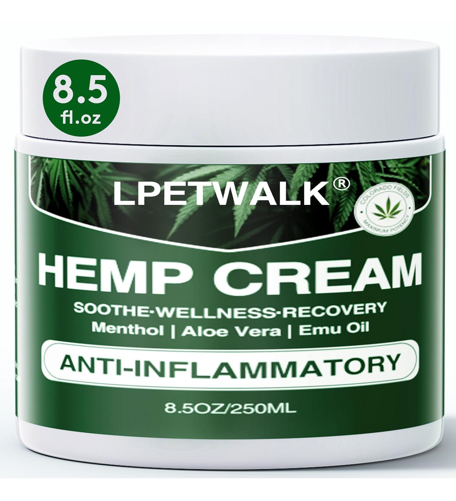 8.5 oz Maximum Strength Hemp Cream - Natural Hemp Arnica & Turmeric Formula for Instant Relief - Buy Online on GoSupps.com