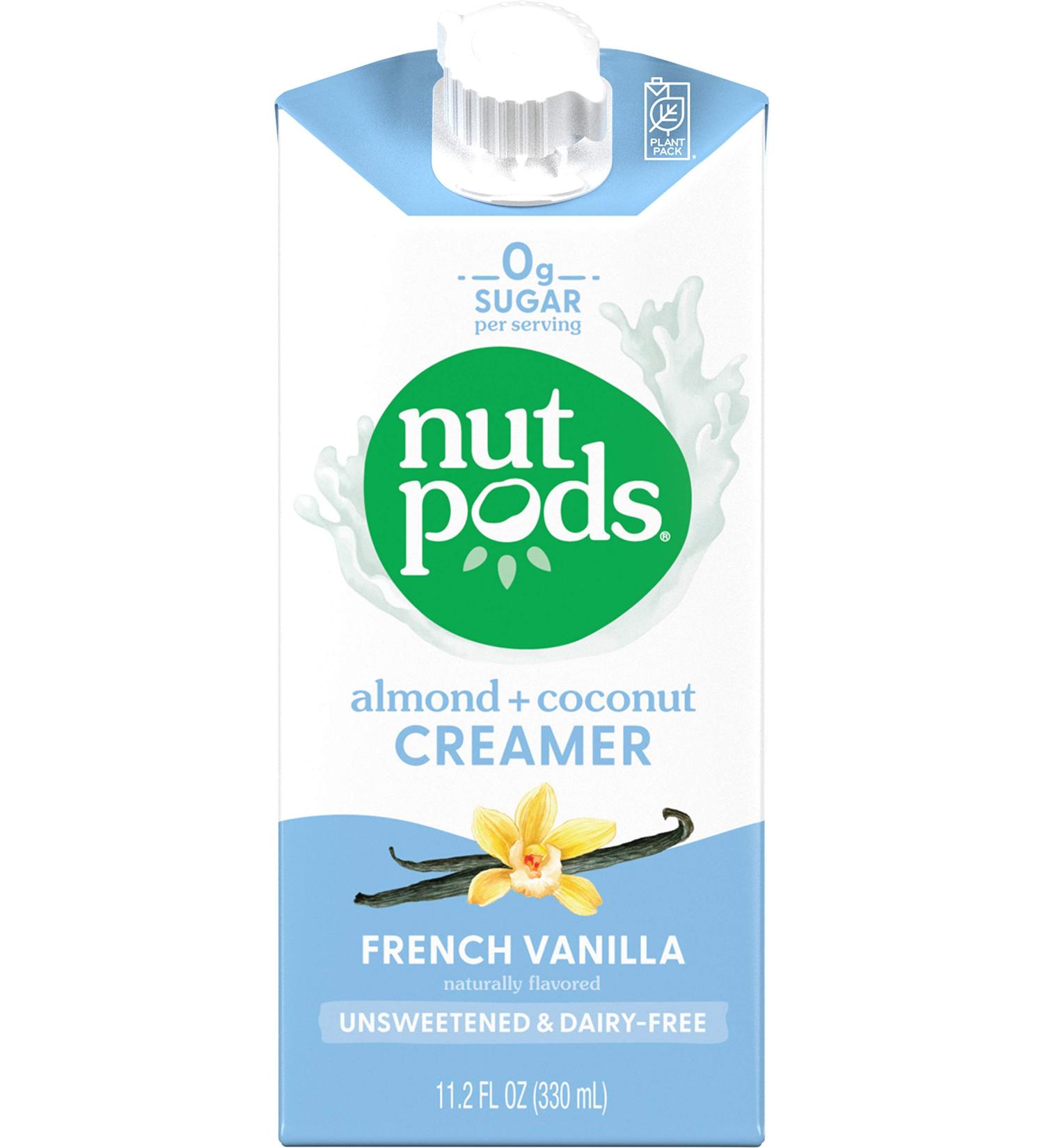 Dairy-Free Creamer Unsweetened - Nutpods French Vanilla 12-Pack | Whole30, Paleo, Keto, Vegan, Sugar Free - Buy Online on GoSupps.com