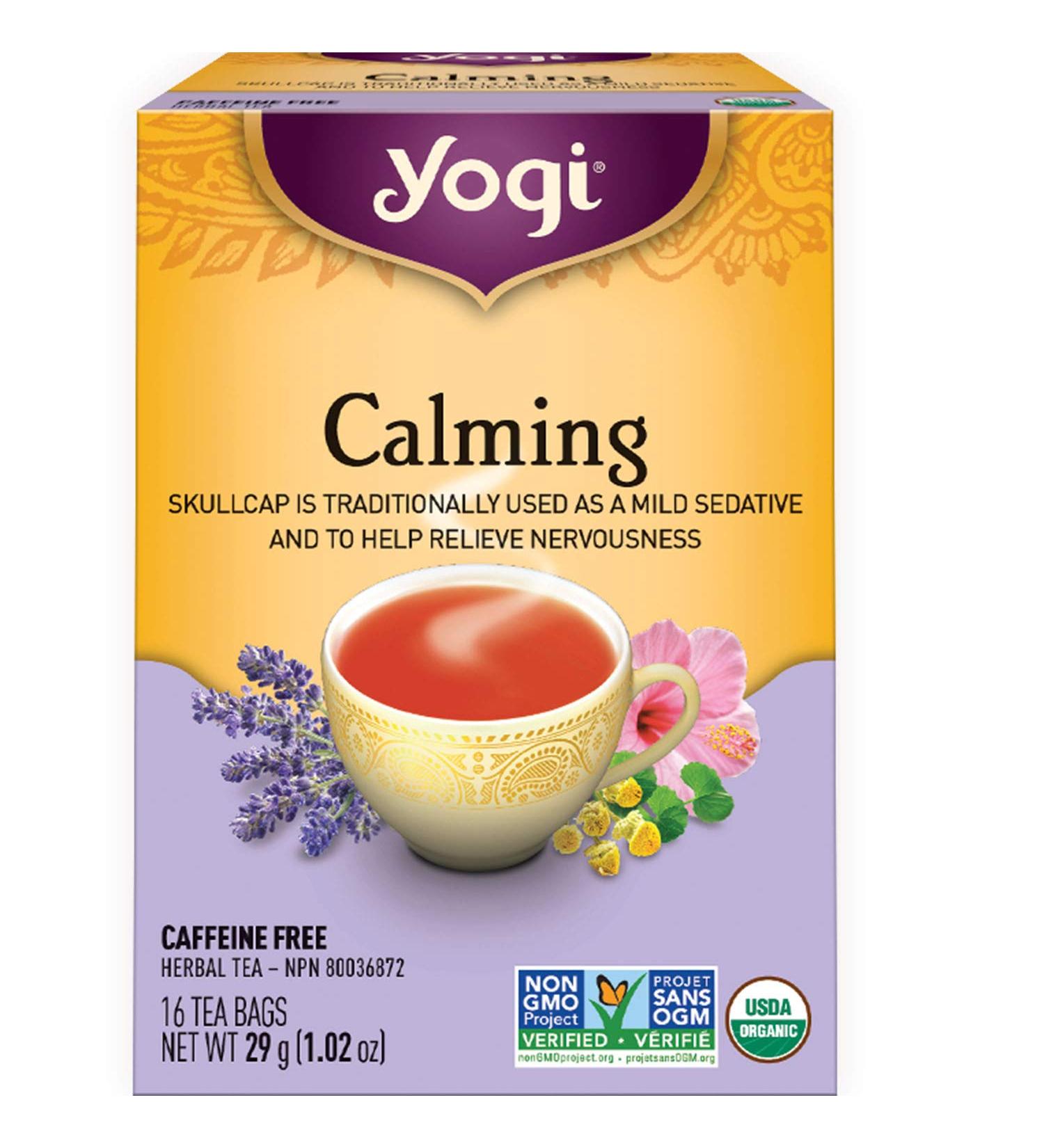 Yogi Tea - Calming (3 Pack) - With Chamomile Skullcap and Lavender - Caffeine Free Organic Herbal Tea - 48 Tea Bags - Buy Online on GoSupps.com