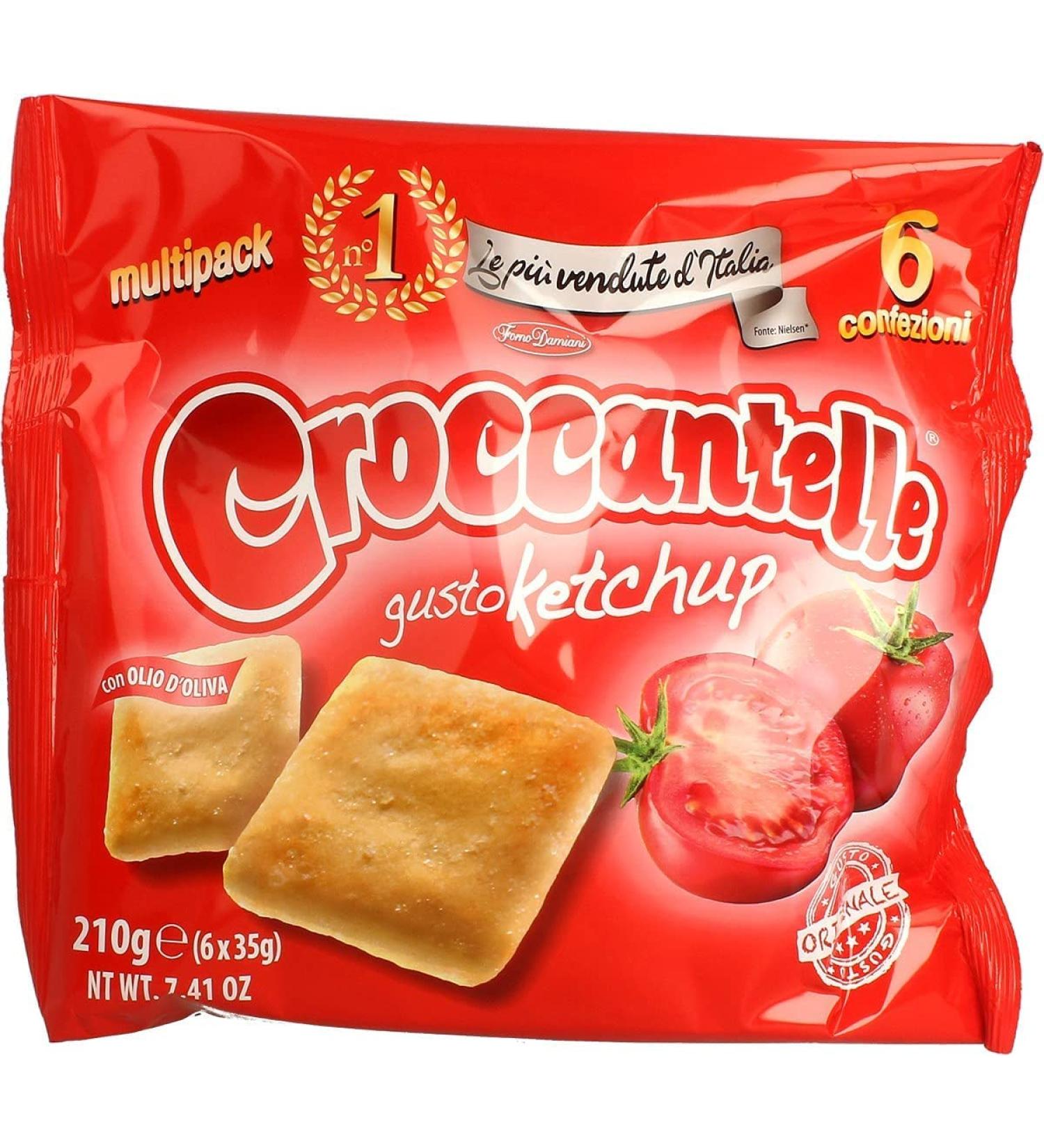 6 x Croccantelle Gusto ketchup multipack 210 g 6 envelopes from Italy