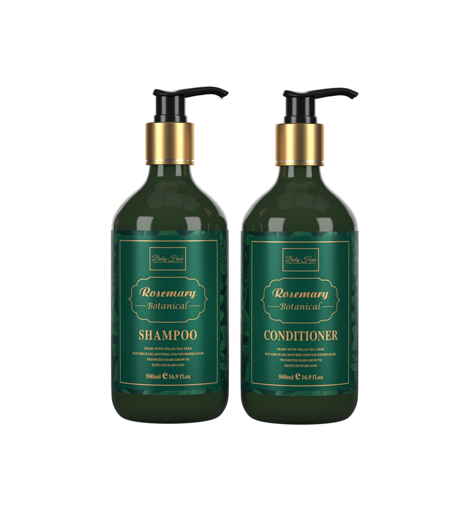 Baby Hair Botanical Shampoo & Conditioner Set | Anti Hair Fall & Growth with Panthenol Tea Tree Oil & Multivitamins - Buy Online on GoSupps.com