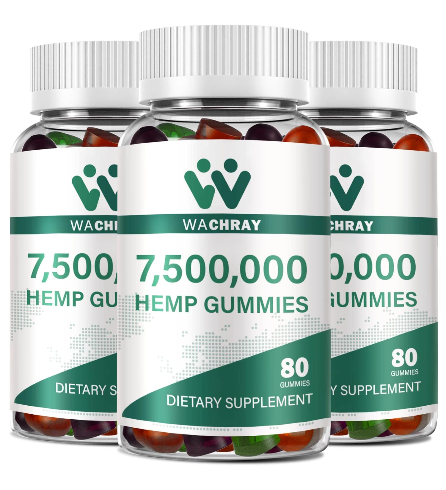 Organic Extra Strength Hemp Gummies - 3 Packs, 80 Count Lower Sugar Candy - Buy Online on GoSupps.com