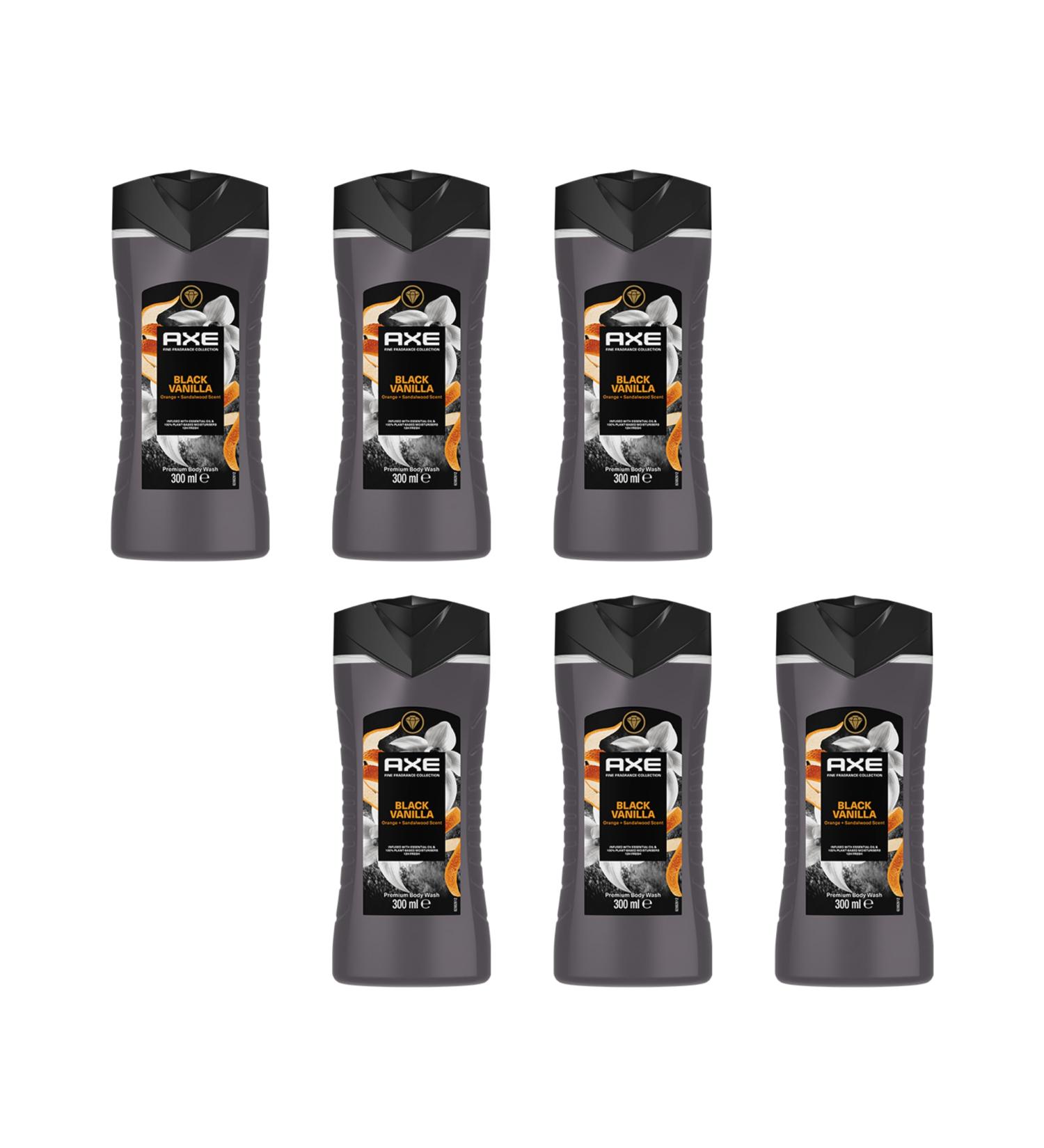 AXE Fine Fragrance Collection Gel douche Premium Black Vanilla 6 x 300 ml pour 12 heures de fra cheur longue dur e donne un parfum spectaculaire sous la douche - Buy Online on GoSupps.com