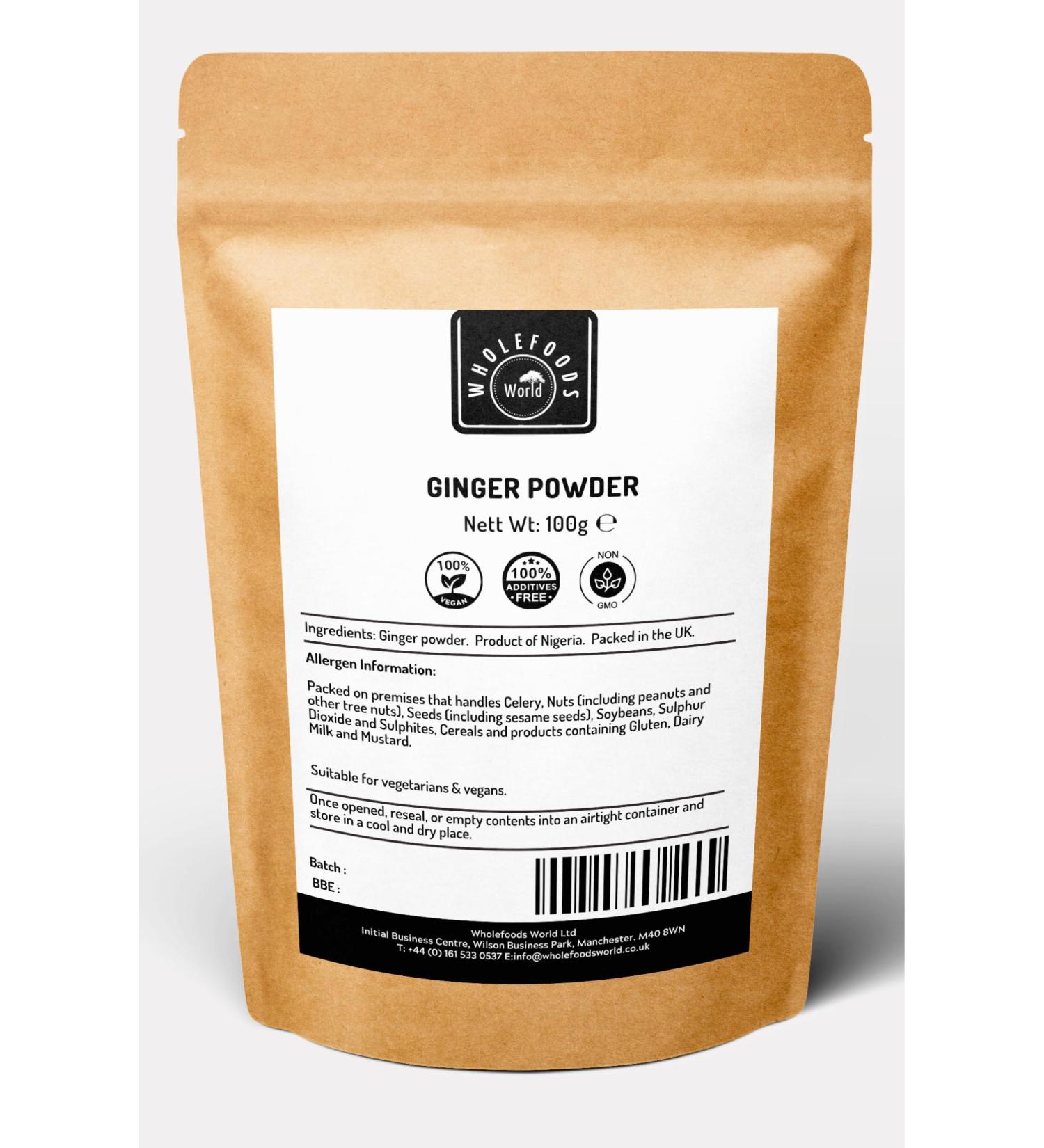 Ginger Powder | Suitable for Vegetarians and Vegans (100 Grams) 100 Grams - Buy Online on GoSupps.com