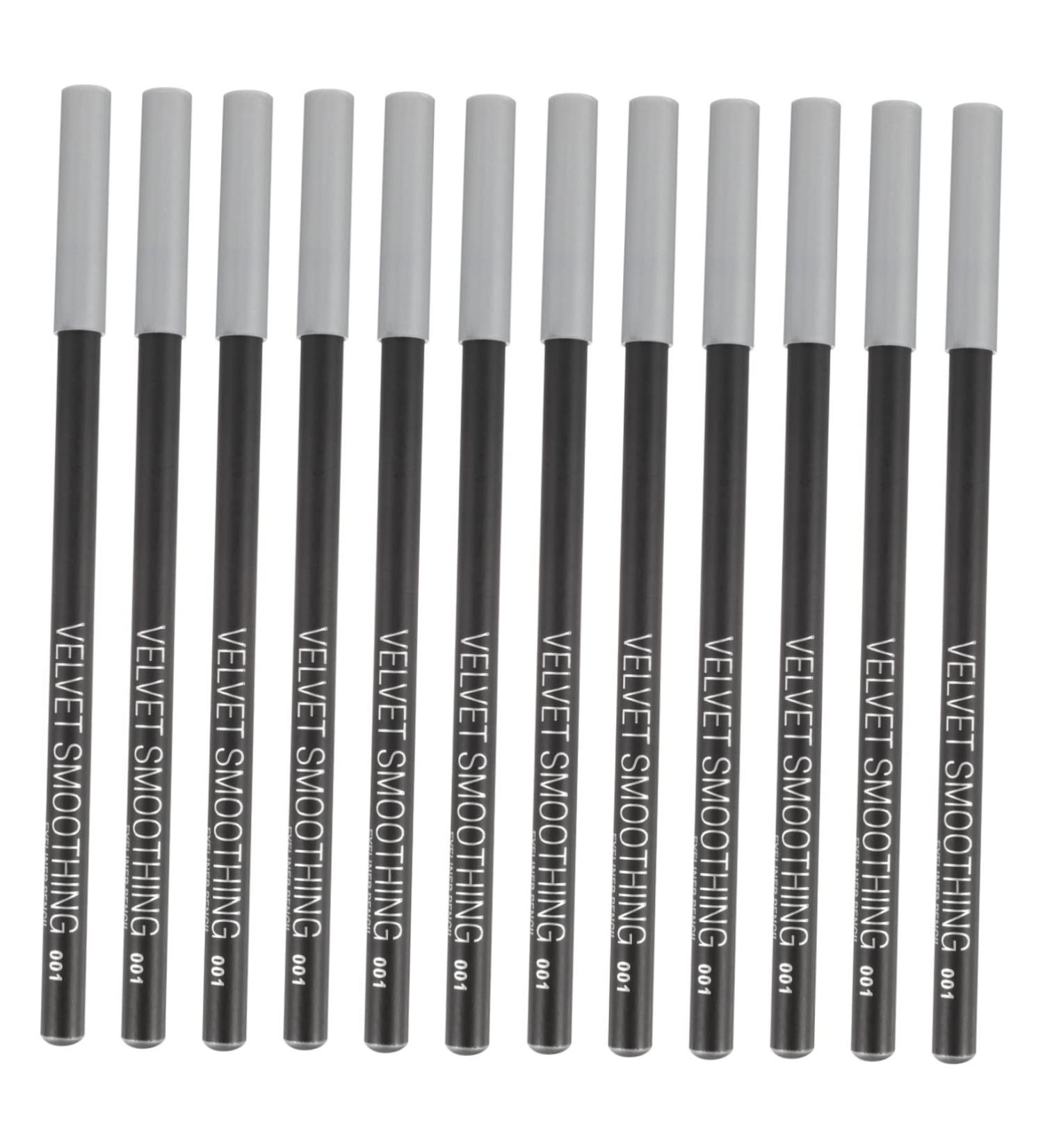Mipcase Elegant Black Eyeliner Pencil Set 12 Pieces Smudge Eyeliner For Makeup - Buy Online on GoSupps.com