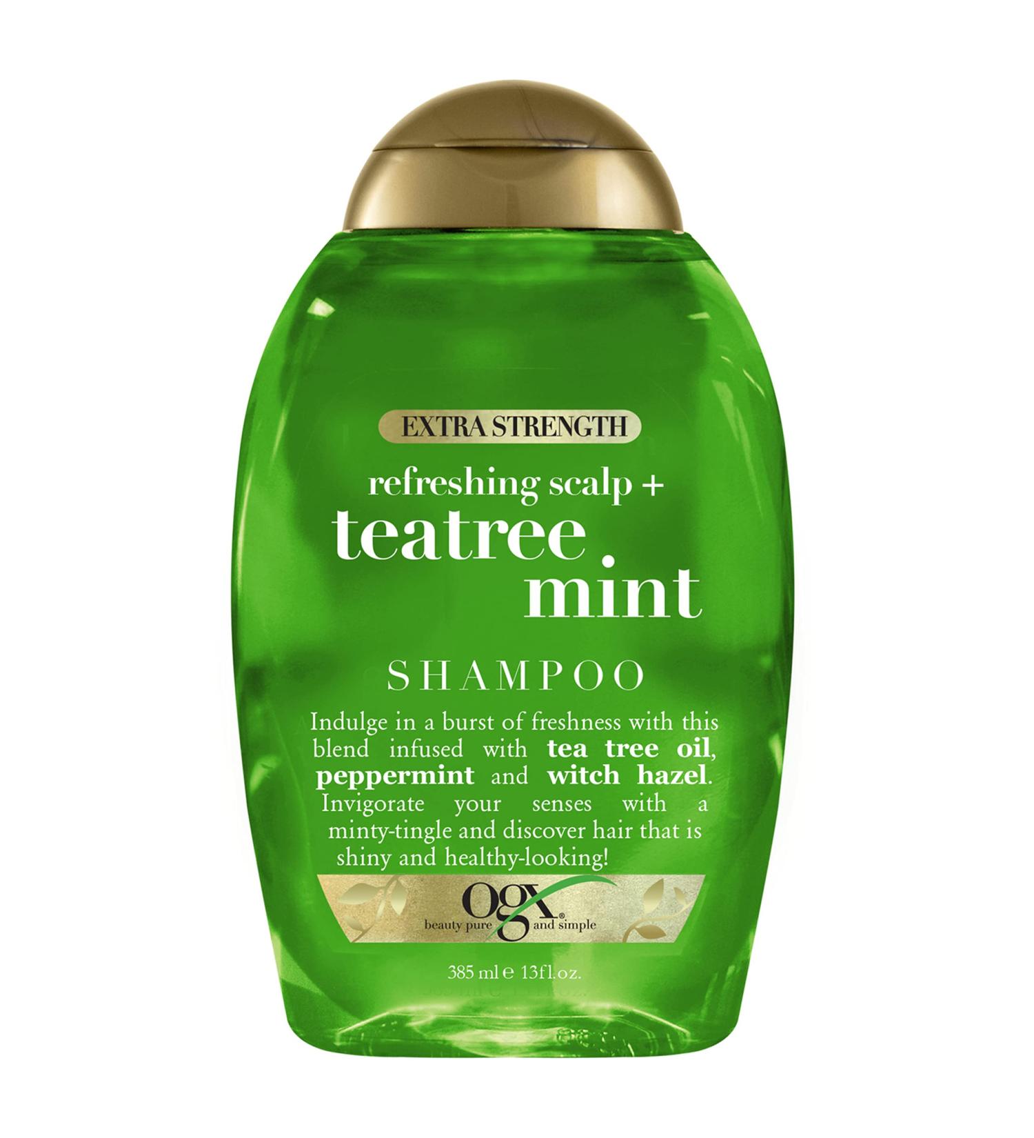 OGX Extra Strength Tea Tree Mint Scalp Shampoo - 13 fl oz | With Peppermint Oil & Witch Hazel | Paraben/Sulfate-Free - Buy Online on GoSupps.com