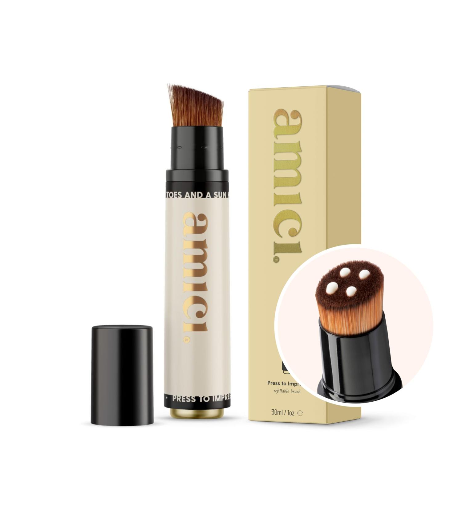 Amici Sun Protection Brush - Beige Blizz | Complete SPF Brush for Babies Children & Adults | 2-in-1 Makeup Applicator - Buy Online on GoSupps.com