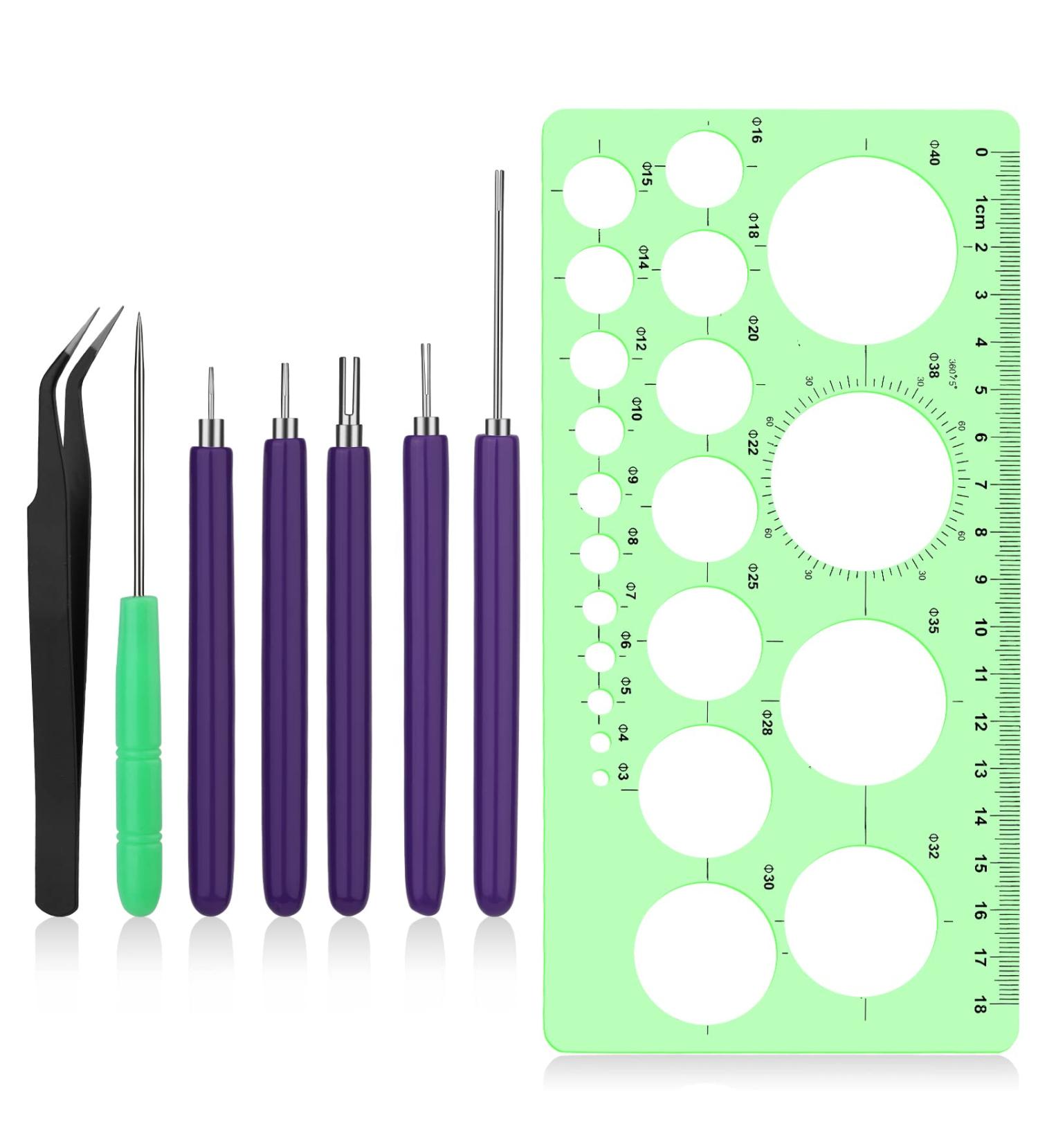 LOKUNN Paper Quilling Tools Kit with Slotted Tool, Ruler, Awl, and Tweezer - DIY Art Supplies for Gift Card Making - Buy Online on GoSupps.com