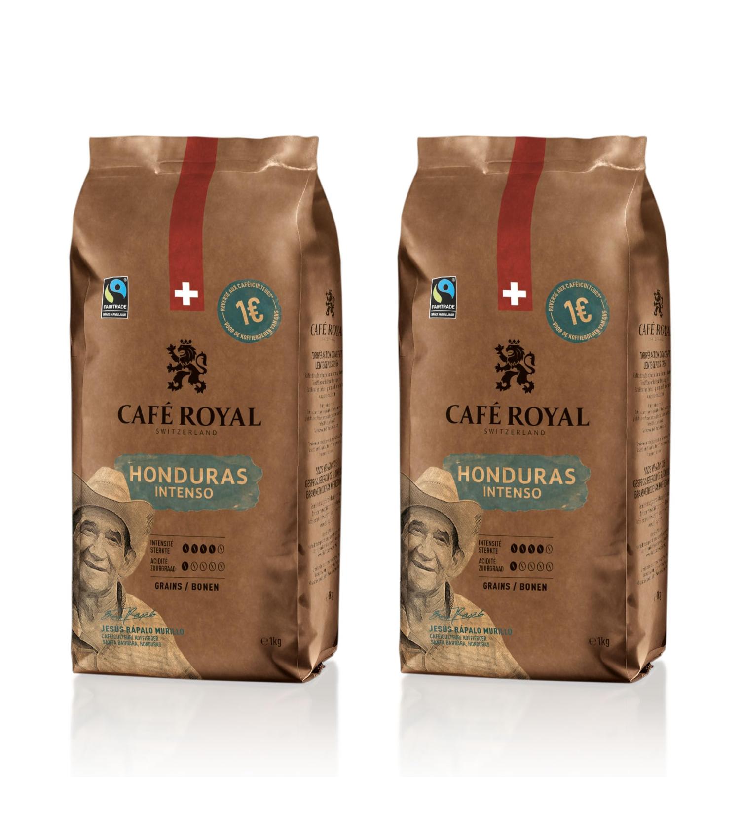 x 1 KG - Caf Royal Honduras Intenso - Caf Torr fi en Grains - Intensit 4/5 - Grains 100% Arabica Durables du Honduras - Certifi s Fairtrade - Buy Online on GoSupps.com