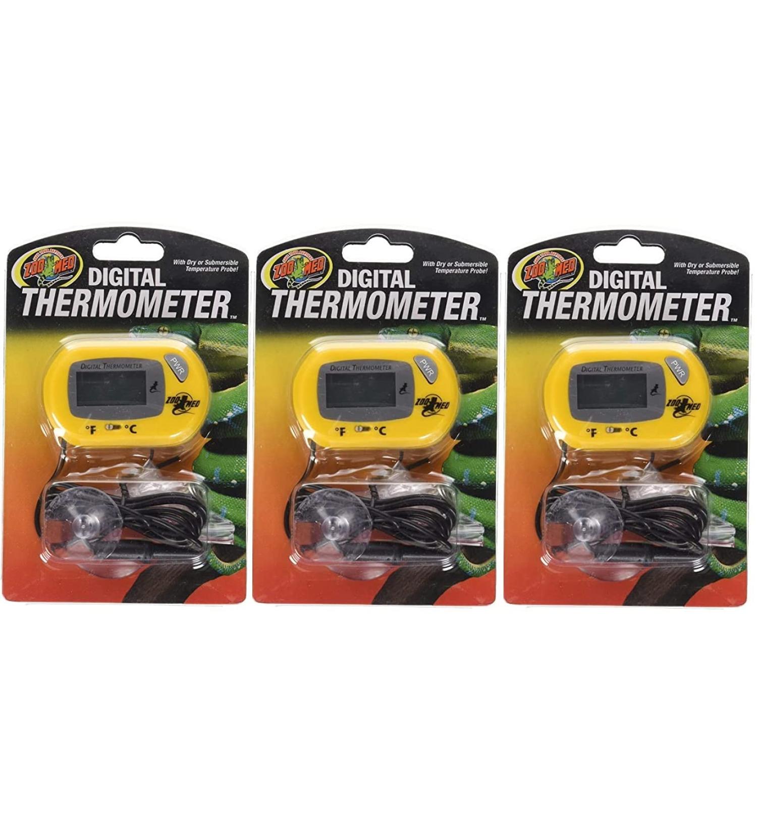 (3 Pack) Zoo Med Digital Terrarium Thermometers