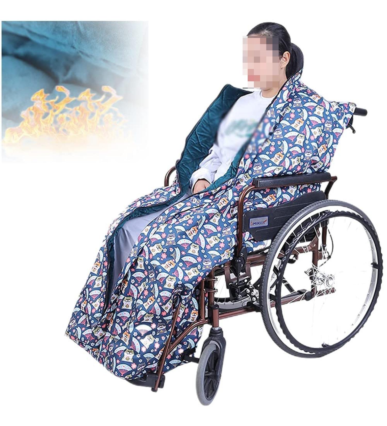 Fleece-Lined Wheelchair Cosy Cover Water Proof Fleece Lining Windproof Warmer Puppy Small Flower Graphic Warm Leg and Lower Body Covers Warm Cover Wheelchair Cover Blanke - Buy Online on GoSupps.com