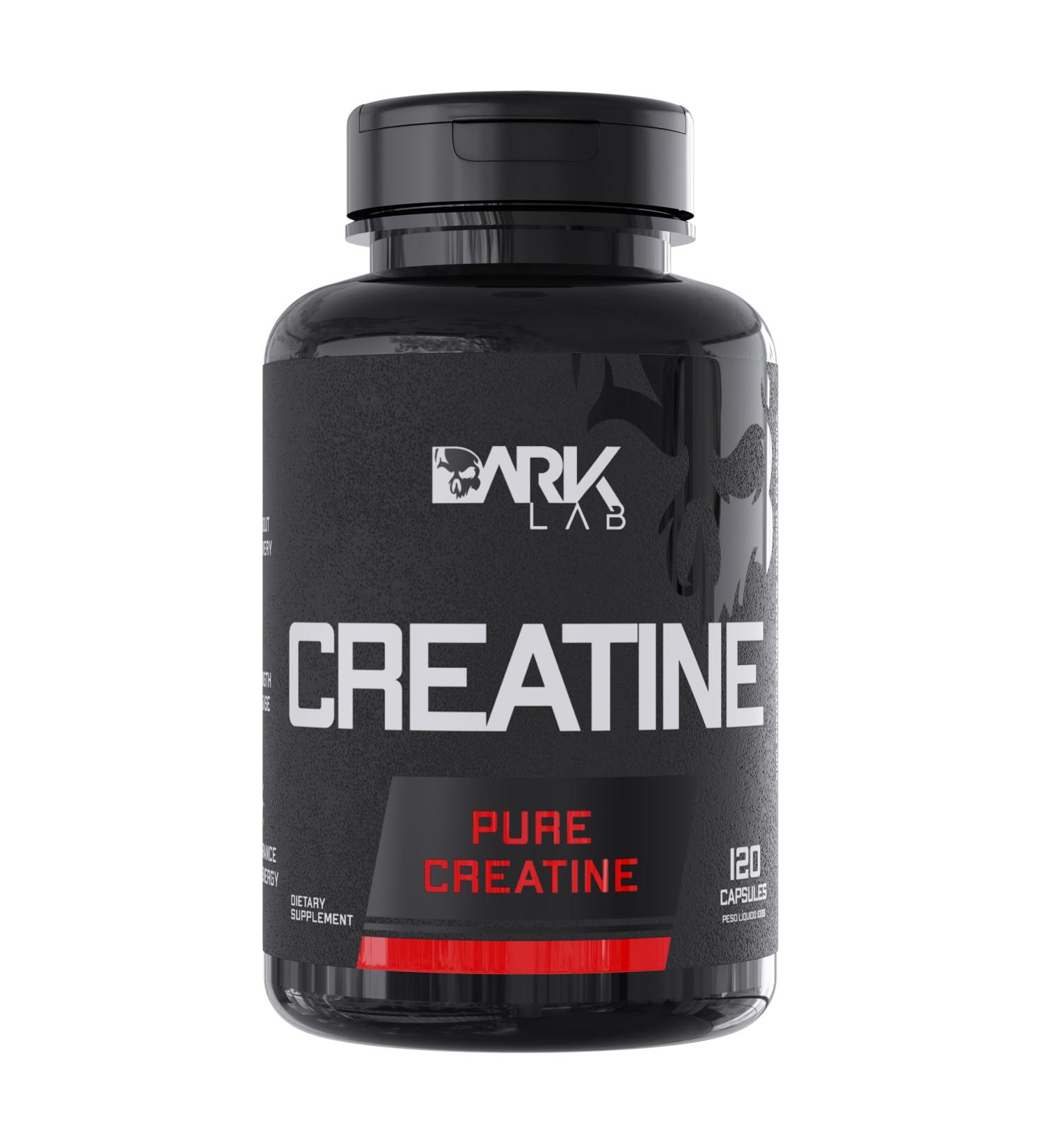Dark Lab Creatine Monohydrate Pills - 100% Pure Creatine for Muscle Building Strength & Energy - 120 Capsules Supplement - Buy Online on GoSupps.com