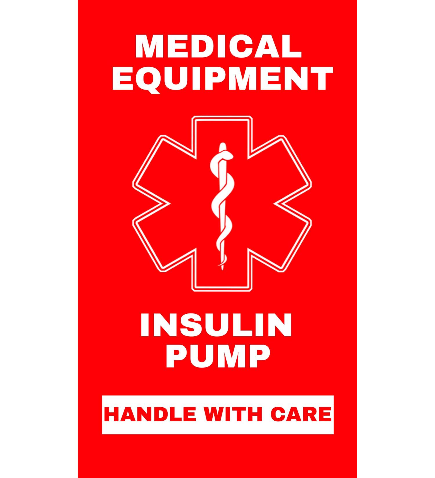 Insulin Pump Medical Alert Luggage Tag - DOT & ACAA Compliant (LT-INSULIN-116) | 1 Quantity - Buy Online on GoSupps.com