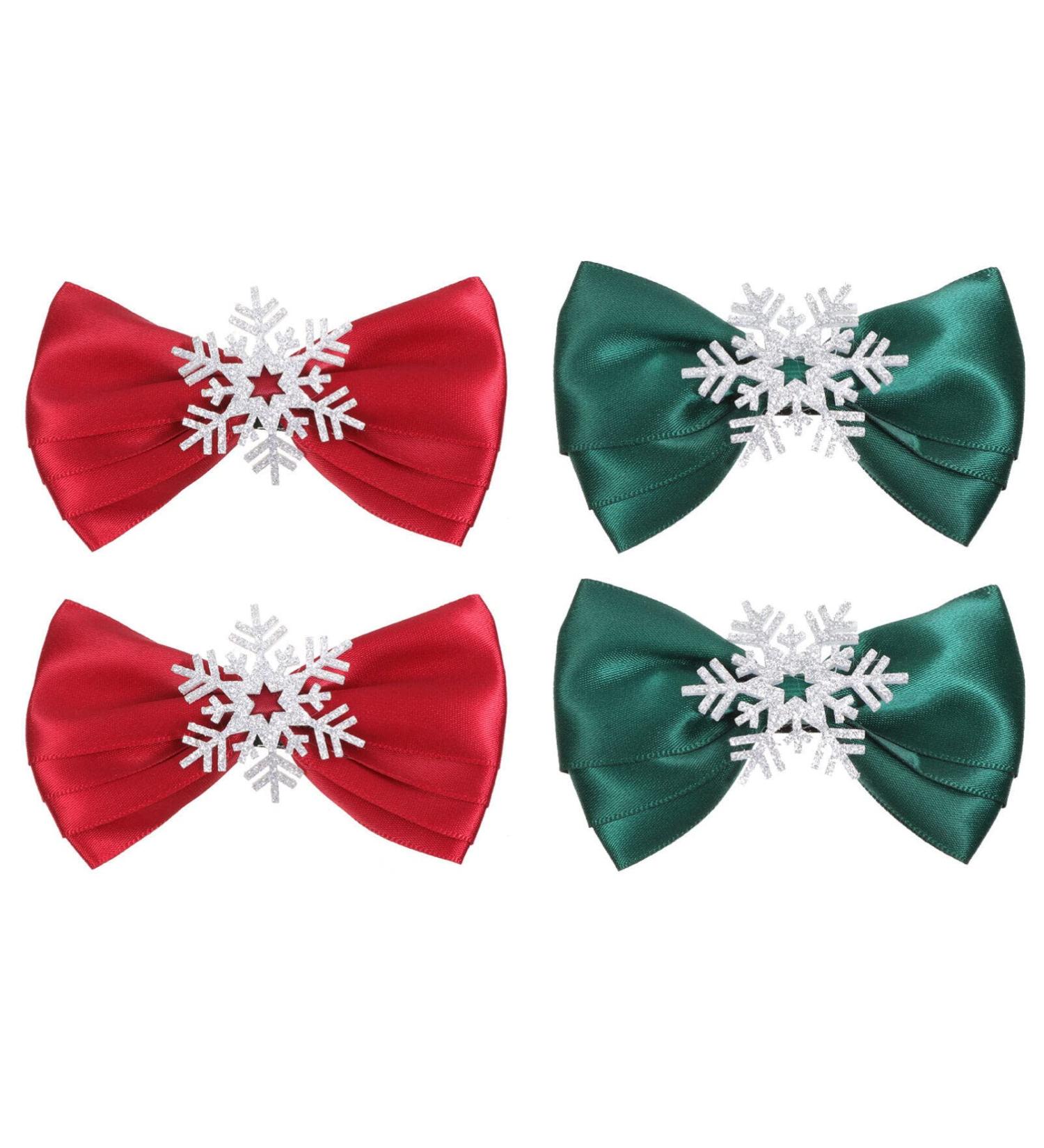 Beaupretty 4pcs Christmas Hair Clips - Santin Snowflake Loop Clips for Women & Girls | Festive Hair Accessories - Buy Online on GoSupps.com