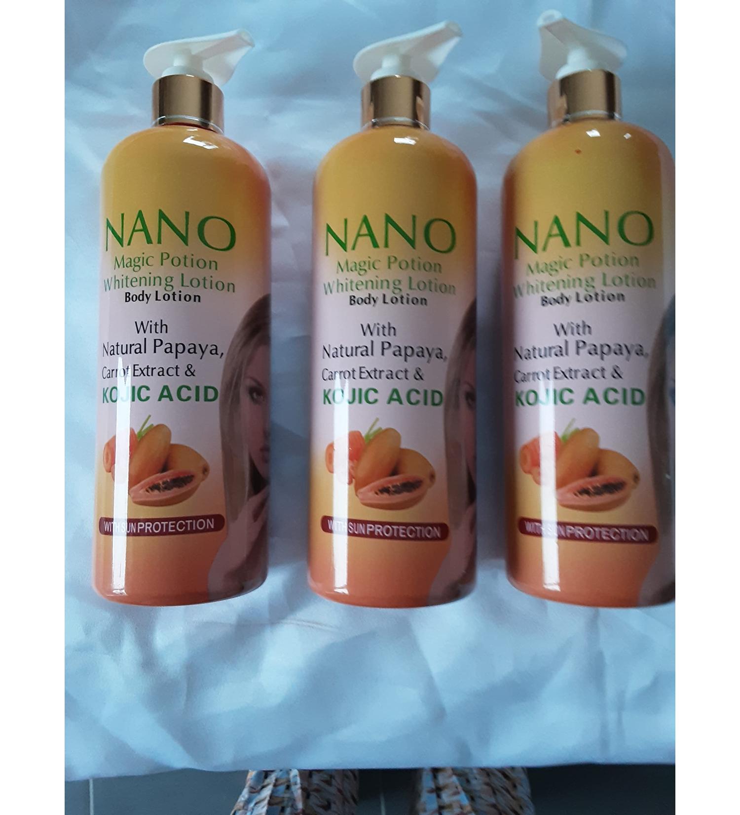 Lait NANO pour le corps l extrait de papaye et carottes et L ACIDE KOJIC (3 500ml) - Buy Online on GoSupps.com