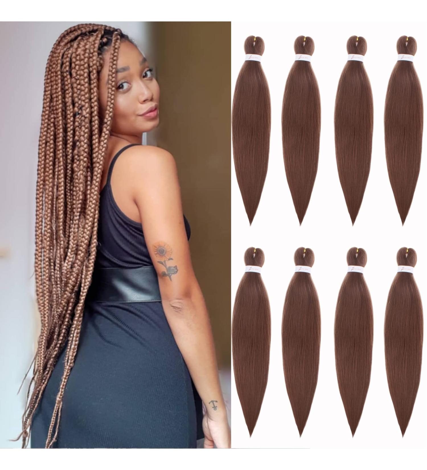 Xtrend EZ Pre Stretched Braiding Hair 30 Inch 8 Packs Dark Brown Pre Stretched Crochet Braiding Hair Professional Synthetic Hair Extension Yaki Texture Braiding Hair for Crochet Twist Braids 30# 30 Inch (Pack of 8) 30# - Buy Online on GoSupps.com