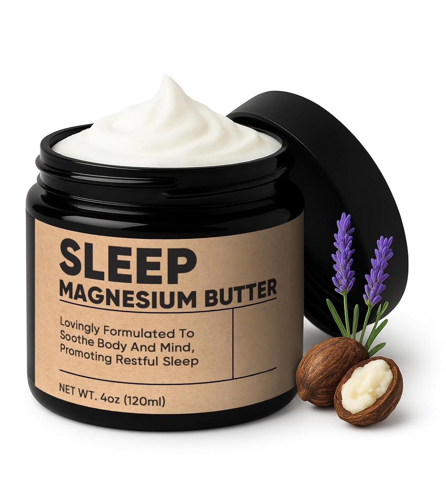 CHHQLZS Magnesium Butter for Sleep Magnesium Nighttime Cream with Shea & Mango Butter Arnica & Essential Oils Relieve Foot Tension Promote Restful Sleep 120ML - Buy Online on GoSupps.com