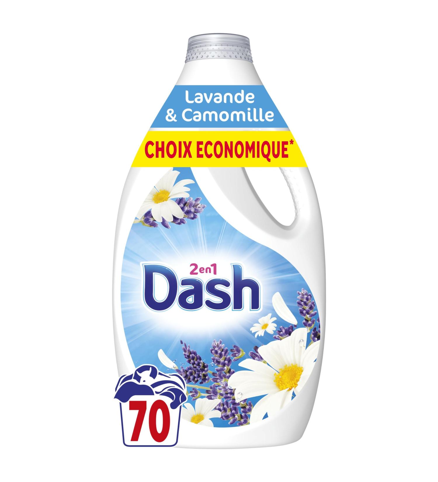Ariel Dash 2-in-1 Liquid Detergent 70 Washes Lavender and Chamomile with a Touch of Lenor Freshness Ultra Cleaning Techno - Buy Online on GoSupps.com