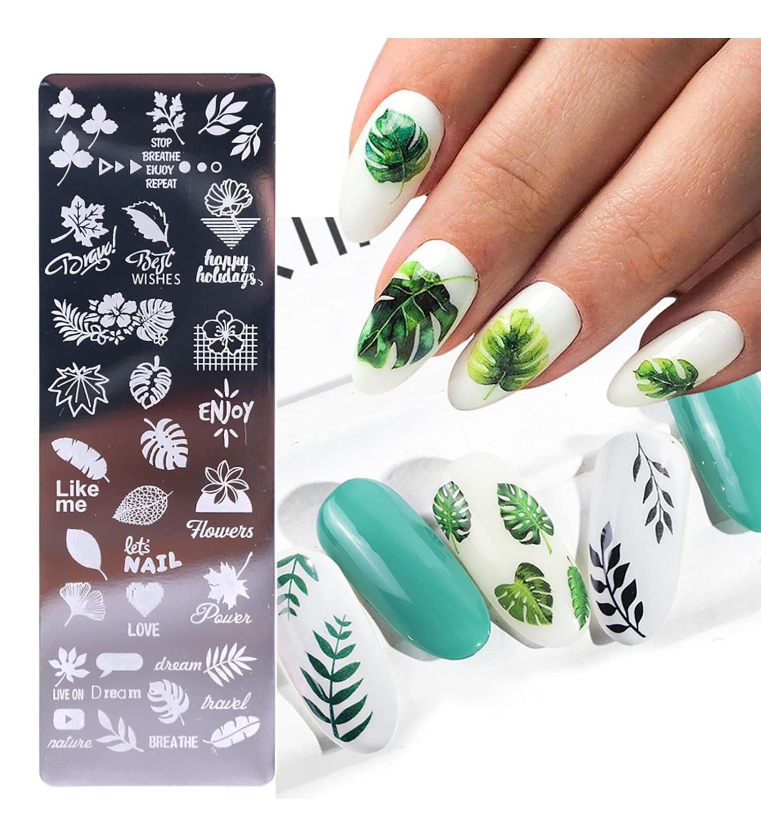 Nail Stamping Plate #10 - Fashion Flower & Cat Rabbit Butterfly Patterns | Multi-Material Nail Art Tool & Decoration - Buy Online on GoSupps.com