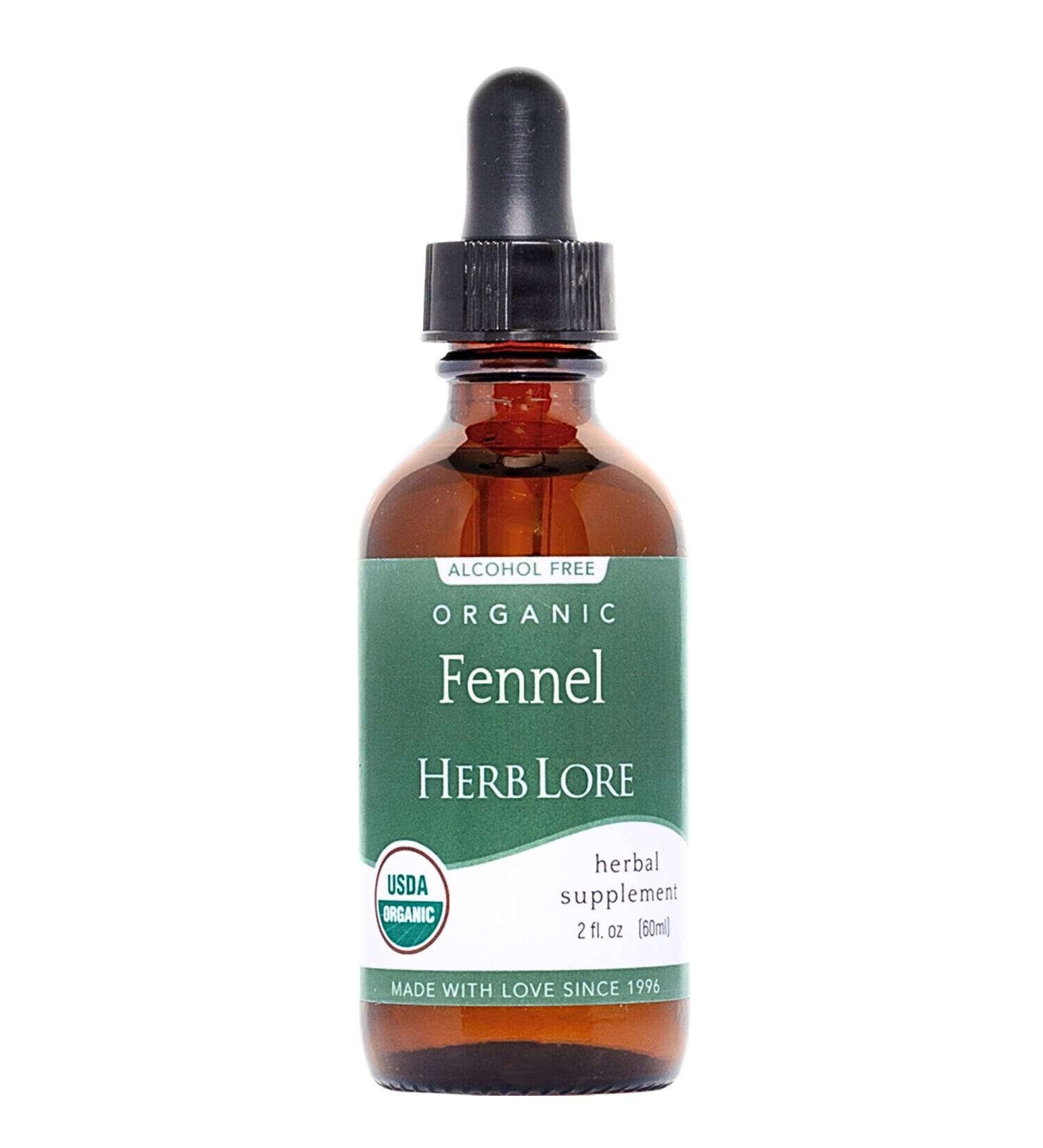 Herb Lore Organic Fennel Seed Tincture - Soothes Gas & Bloating - Lactation Support Supplement - 2 fl oz 2 Fl Oz (Pack of 1) - Buy Online on GoSupps.com