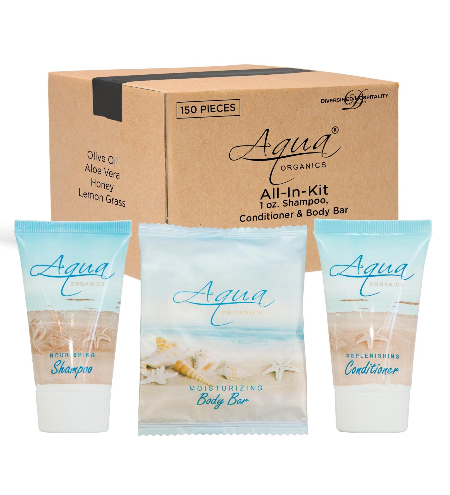 Hotel Soaps & Toiletries Bulk Set | 150-Piece All-In-One Kit for Hotels & Airbnb | Travel Size Shampoo Conditioner & Bar Soap - Buy Online on GoSupps.com