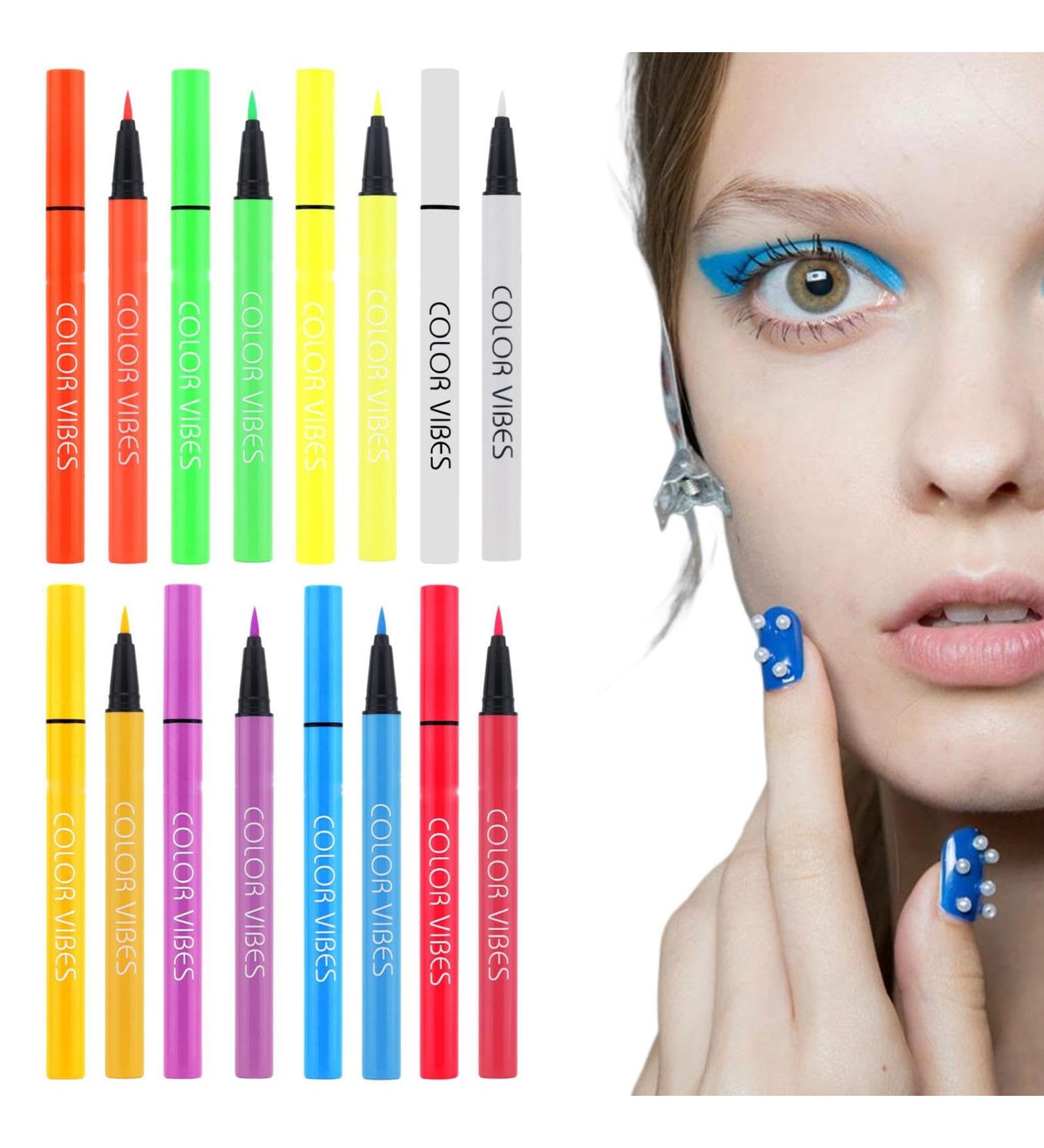 Glow Makeup for Face Rainbow UV UV Waterproof Makeup | High Pigment Eye Makeup for Girl Women Long Lasting Ultra Fine Tip Cosmetics Pochy - Buy Online on GoSupps.com