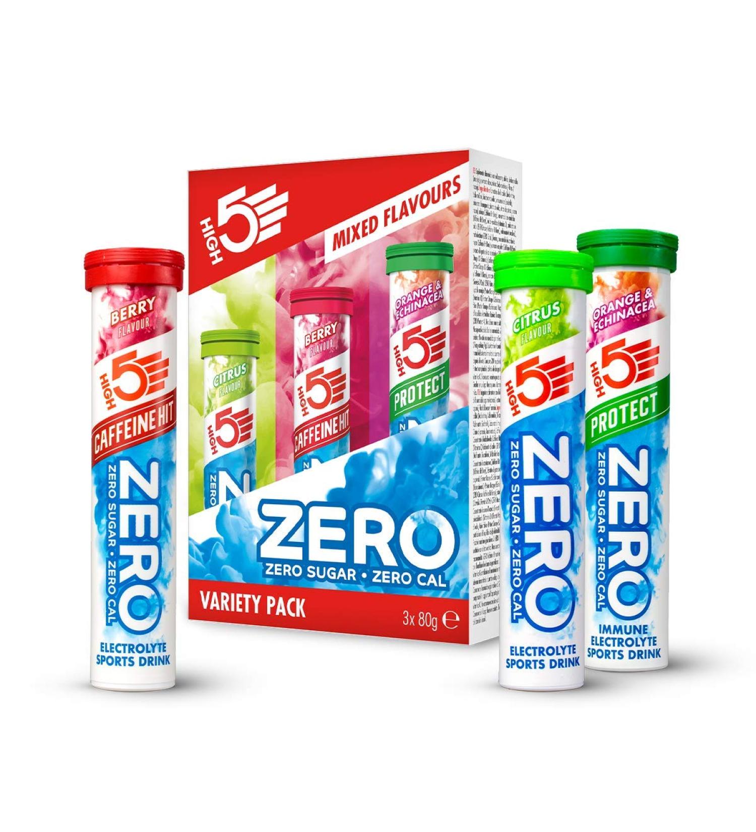 HIGH5 ZERO Electrolyte Tablets | Hydration Tablets Enhanced with Vitamin C | 0 Calories & Sugar Free | Boost Hydration Performance & Wellness | Variety Pack 60 Tablets (20x Pack of 3) Variety Pack 20 Count (Pack of 3) - Buy Online on GoSupps.com
