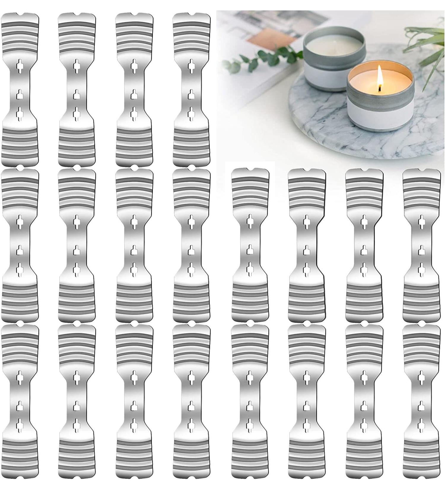 20pcs Upgraded Stainless Steel Candle Wick Holders for Candle Making - Buy Online on GoSupps.com