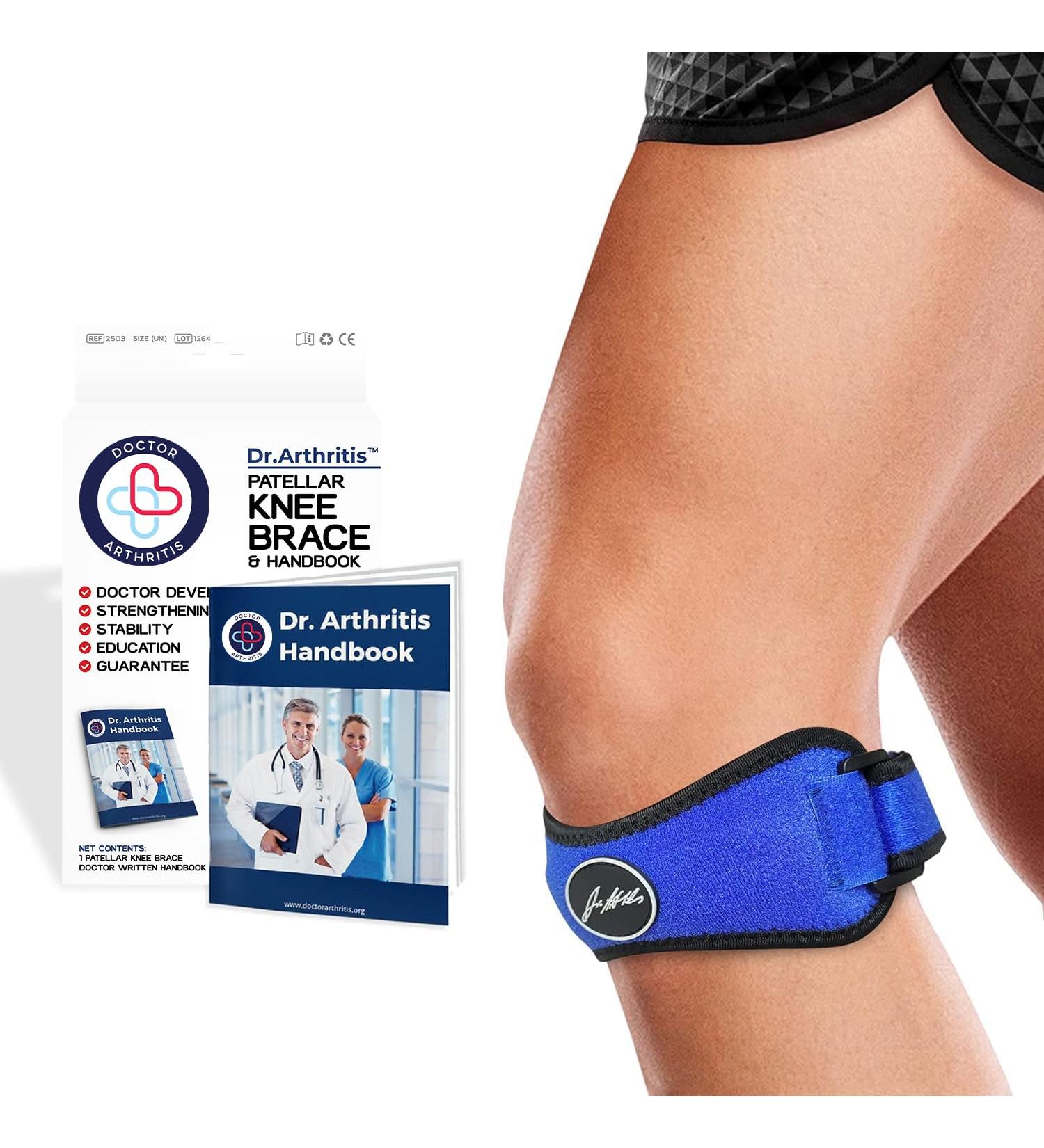 Doctor Developed Patella Tendon Strap/Knee Strap/Brace and Handbook for Patellar Tendonitis (Jumper s Knee) Pfps (Runner s Knee) ITBS Chondromalacia Patellar Tracking (Single Blue) Single Blue - Buy Online on GoSupps.com