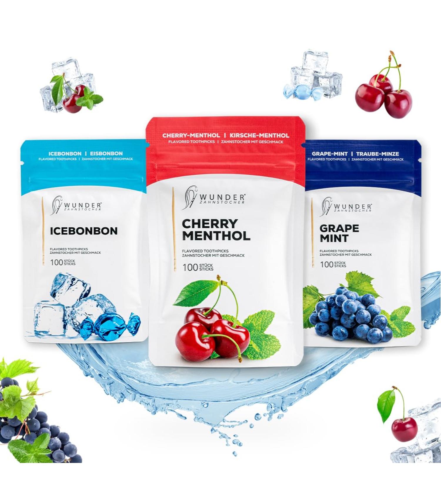 Wonder Toothpick - Fresh Breath Pack | Sugar-Free Flavored Toothpicks | Plastic-Free Chewing Gum for Smoking Cessation - Buy Online on GoSupps.com