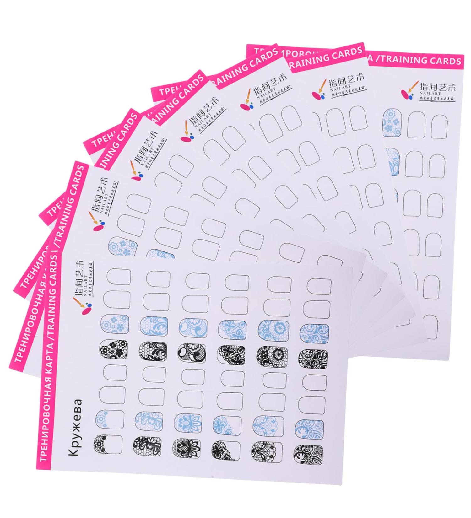 Healeved 24 Sheets Coloring Exercise Book Nail Painting Book Nail Art Accessories Nail Stamp Nail Art Book Beginner Nail Art Studio Mold Kit Nail Kit Nail Art Tools Manicure Die White Paper - Buy Online on GoSupps.com