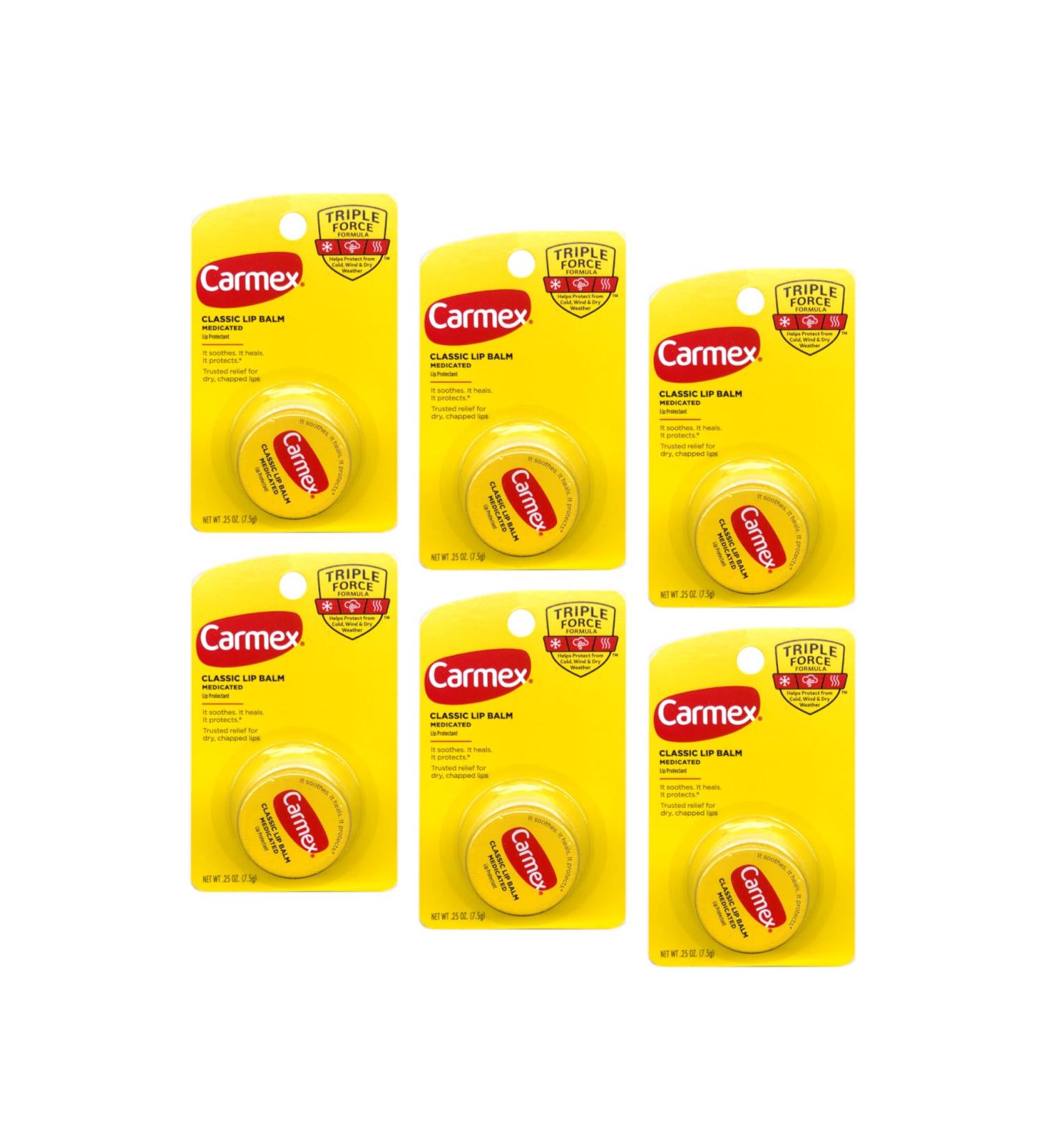 Carmex Classic Medicated Lip Balm 0.25 oz (Pack of 6) - Buy Online for International Shipping - Buy Online on GoSupps.com