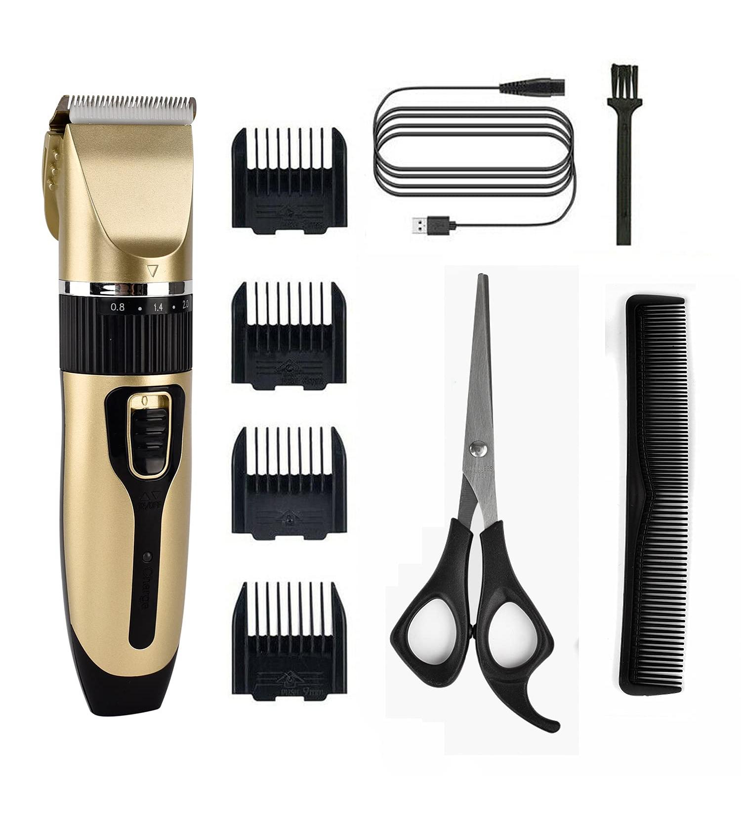 Cordless Pet Grooming Clippers Professional Pet Hair Clippers Detachable Blade with 4 Comb Guides for Small Medium & Large Dogs Horse Cats and Other House Animals Pet Grooming Kit - Buy Online on GoSupps.com