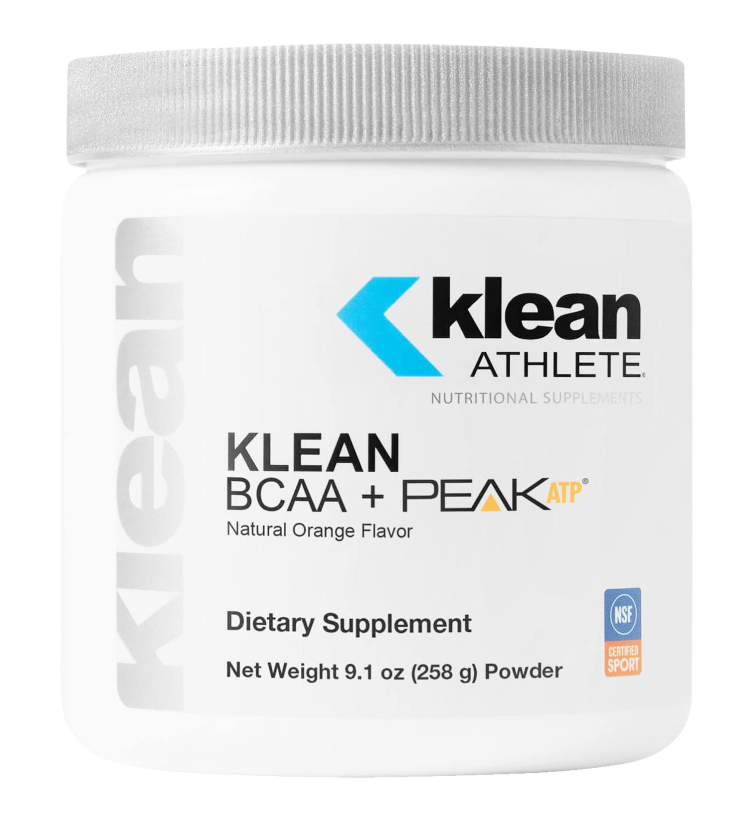 Klean BCAA + PEAK ATP | Muscle Building & Recovery Amino Acid Supplement | Natural Orange Flavor | 9.1 Ounces - International Shipping Available - Buy Online on GoSupps.com