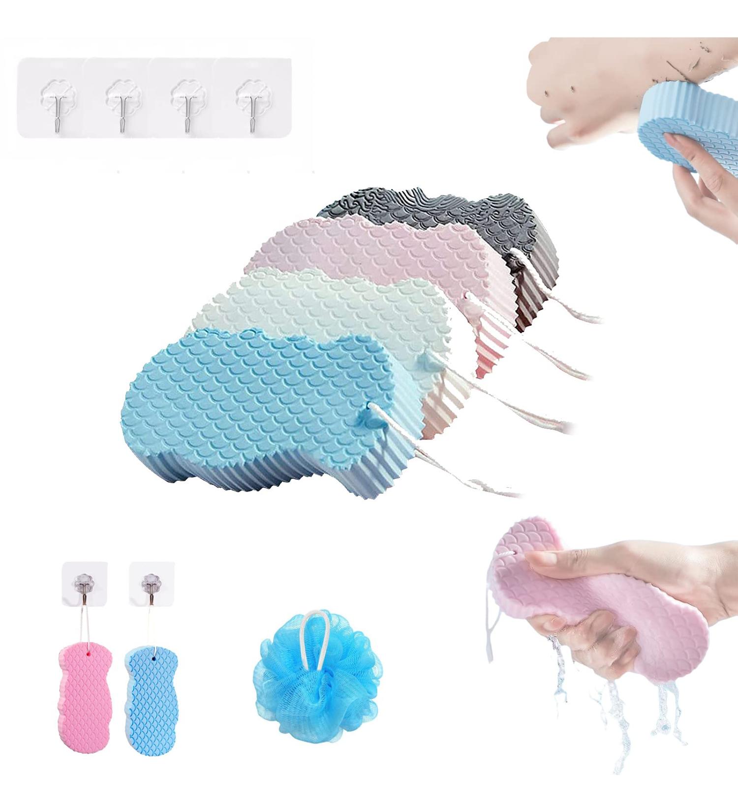 Fitmedify Skin Sponge Superpeeler - Magic Exfoliating Bath Sponge for Callus and Dead Skin Removal - 3D Super Soft Exfoliating Sponge for Adults and Children - Reusable (4PCS) - Buy Online on GoSupps.com