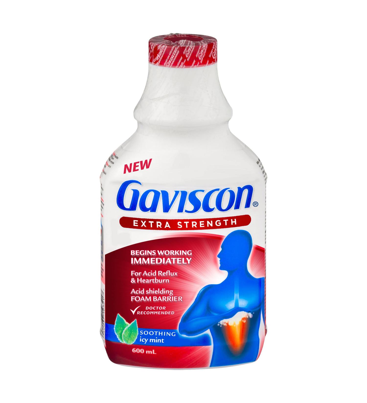 Gaviscon Heartburn Relief Extra Strength Liquid ICY Mint 600 ml - Buy Online on GoSupps.com