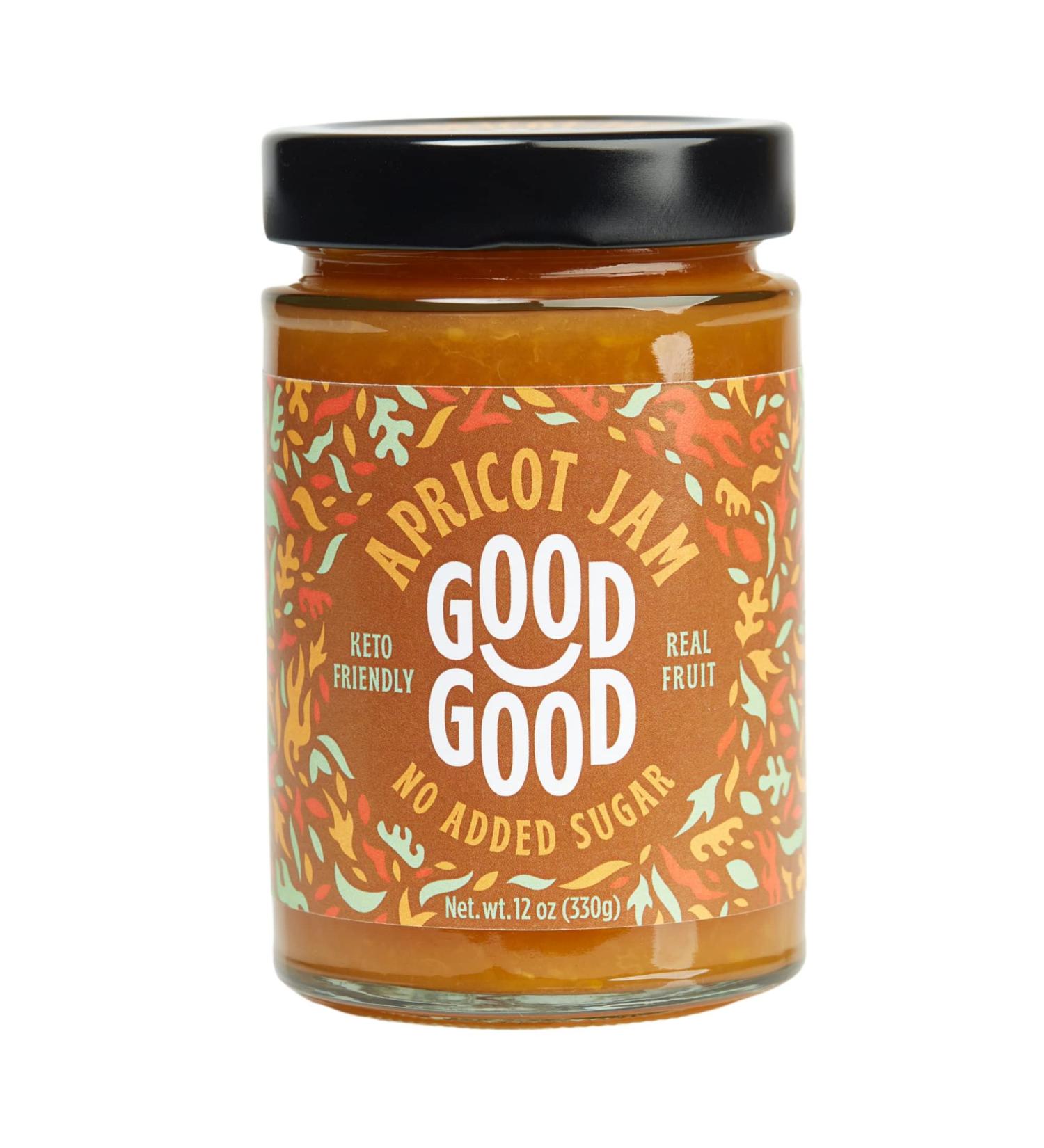 GOOD GOOD Sweet Apricot Jam - Keto Friendly, Low Calorie, Vegan, Gluten Free & Preserves - Buy Online on GoSupps.com
