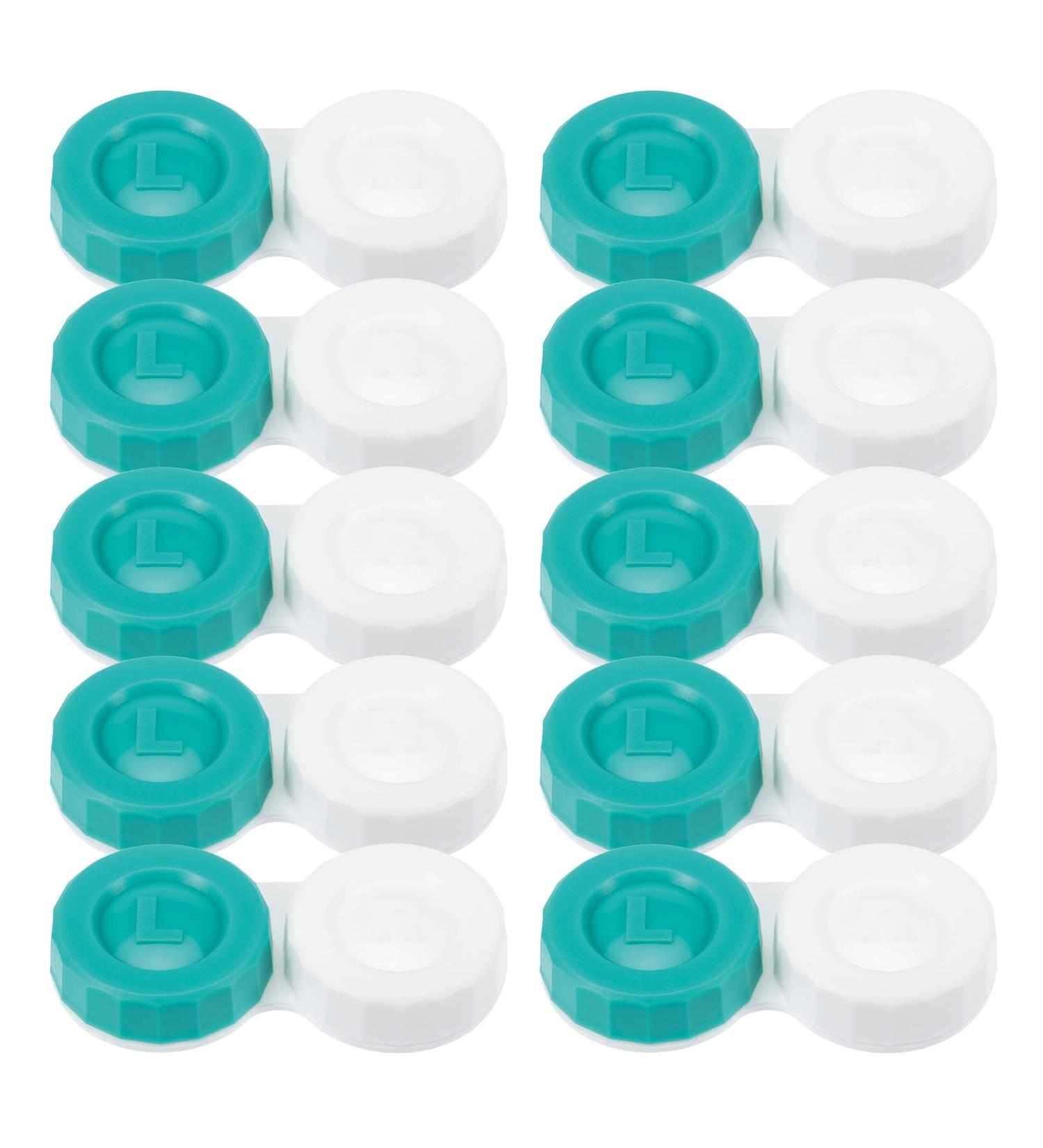 Sports Vision Contact Lens Case - Screw Cap Flat Design | 10 Pack - Ideal for Travel & Storage - Buy Online on GoSupps.com