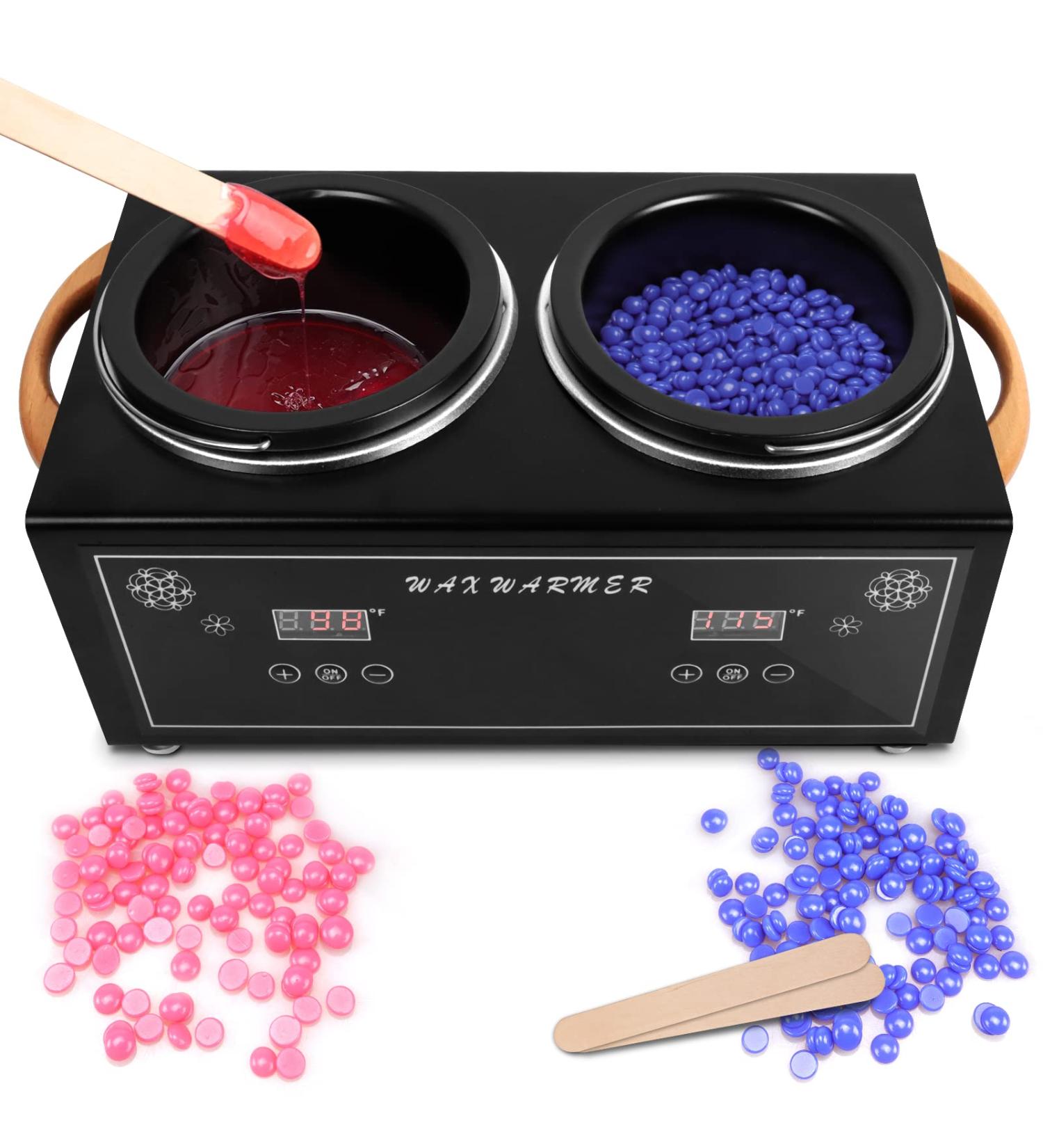 ChoJiah Double Wax Warmer - Professional Digital Display for Faster Hair Removal - Non-Stick Pot - Black (Digital) - Buy Online on GoSupps.com