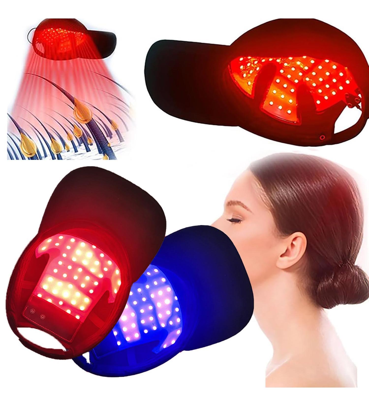 Bonnet De Croissance des Cheveux 48 Perles LED Bonnet De Croissance des Cheveux avec Lumi Re Rouge/Lumi Re Bleue (630 850 470 nm) 4 Modes Renforce Les Racines des Cheveux - Buy Online on GoSupps.com