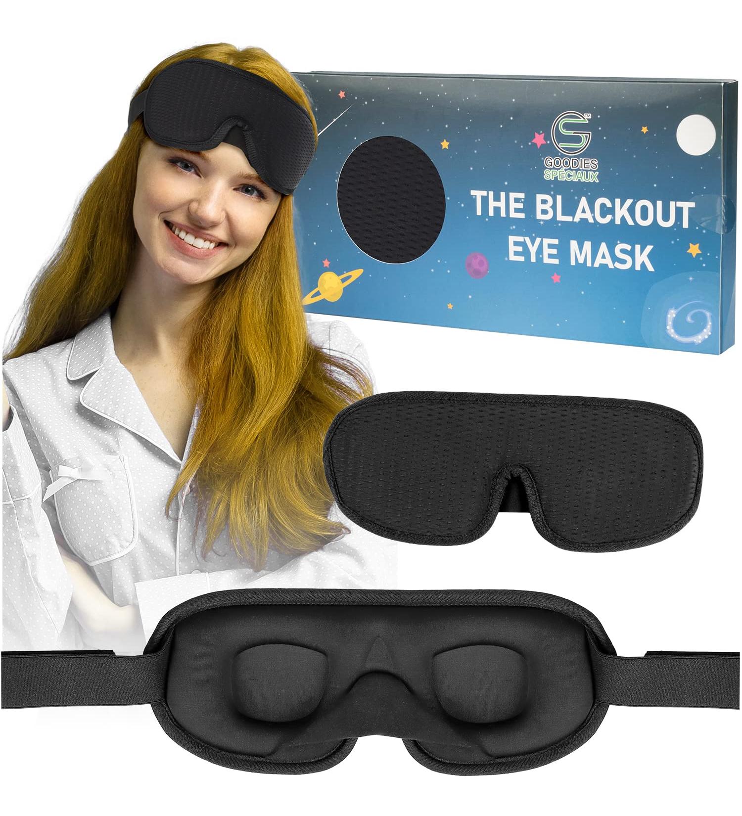 Blackout Sleeping Eye Mask - Comfort Stitched Design with Cool Mesh and Adjustable Straps - Unisex - Buy Online on GoSupps.com