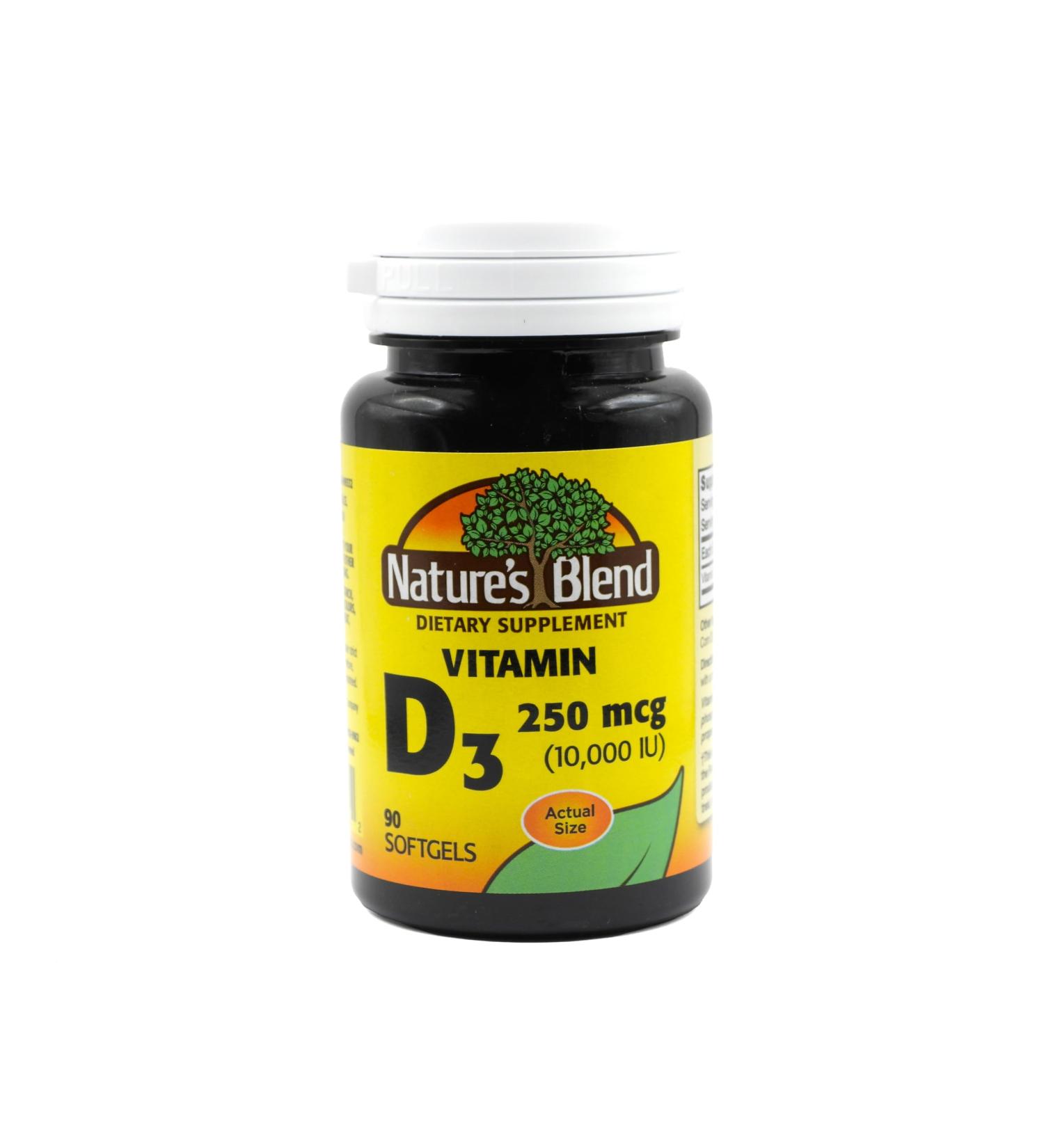 Nature's Blend Vitamin D3 250 MCG (10 000 IU) 90 SOFTGELS