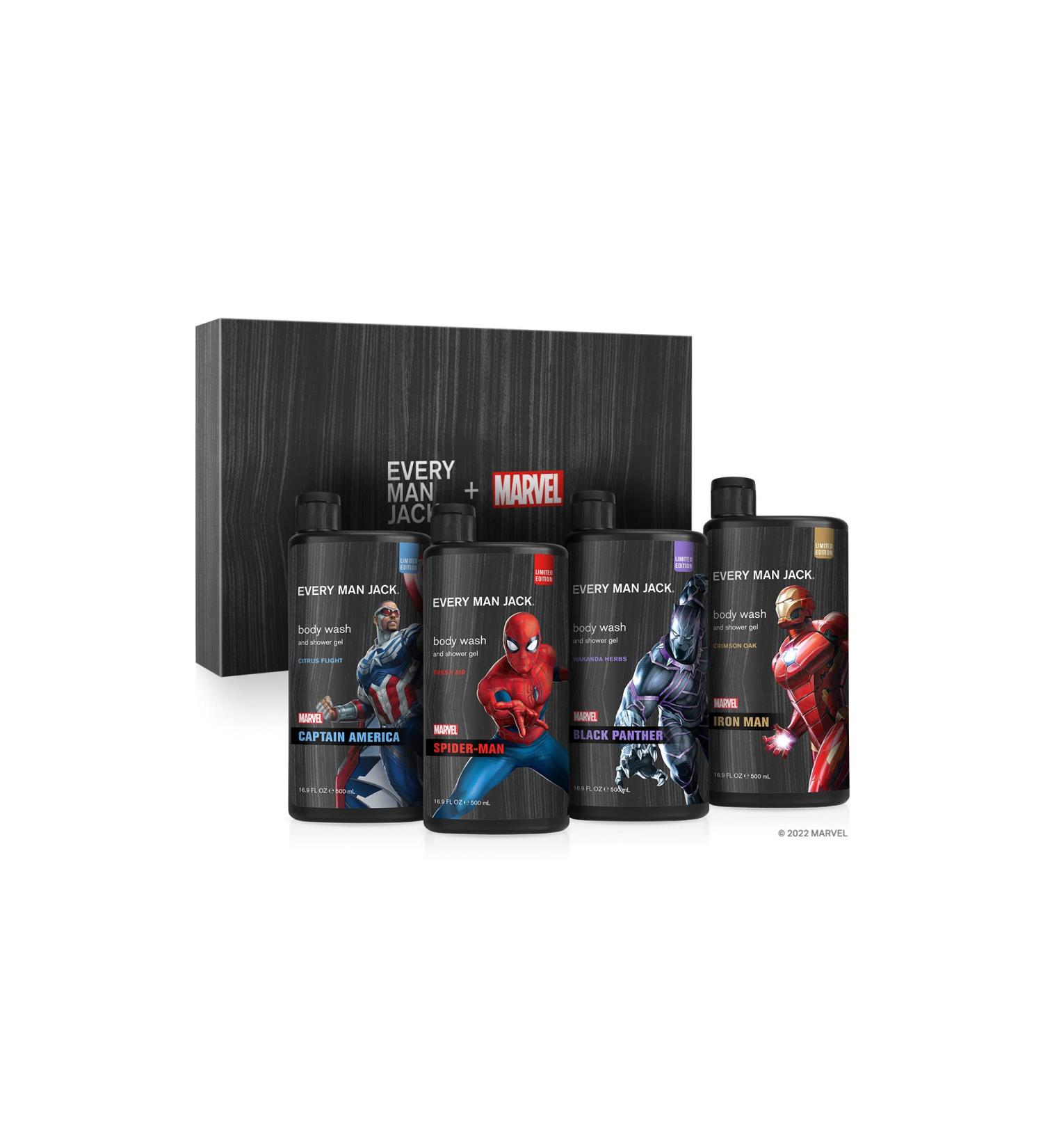 Every Man Jack Marvel Collectors Box - Body Wash Gift Set for Men | Clean Ingredients & Unique Scents - Buy Online on GoSupps.com