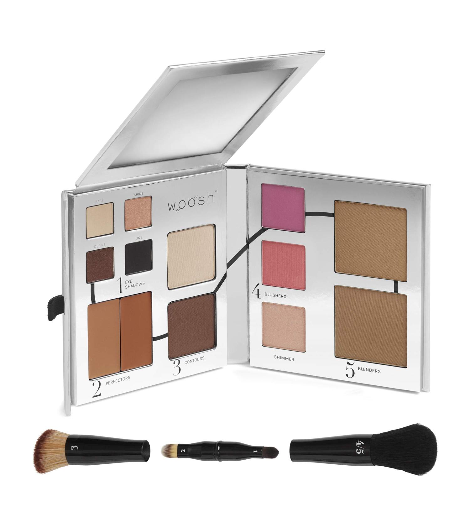 Woosh Beauty Fold Out Face & Brush - Medium Deep - Buy Online on GoSupps.com